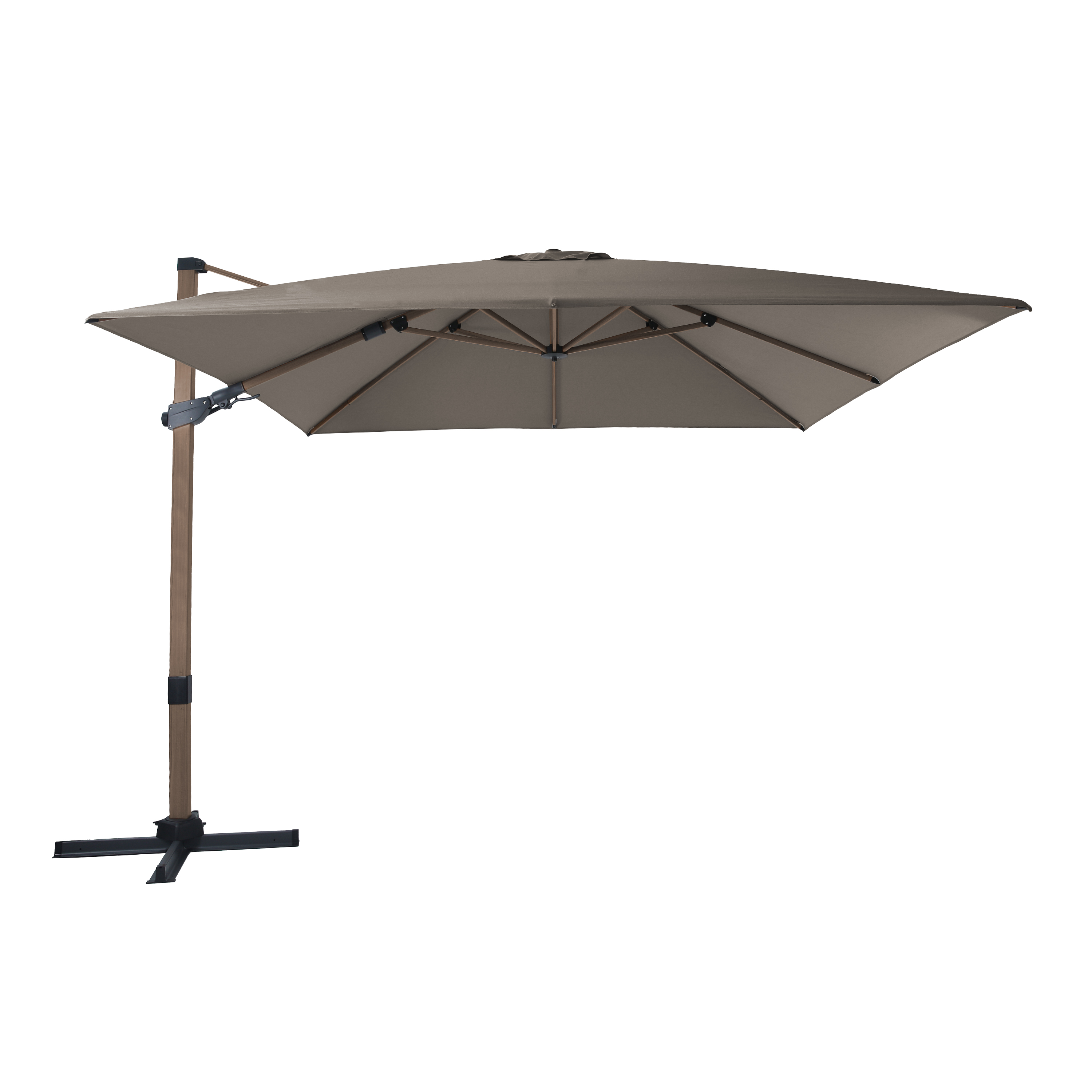 AXI Apollo Premium Cantilever Parasol 300x300cm - Oak-look/Taupe