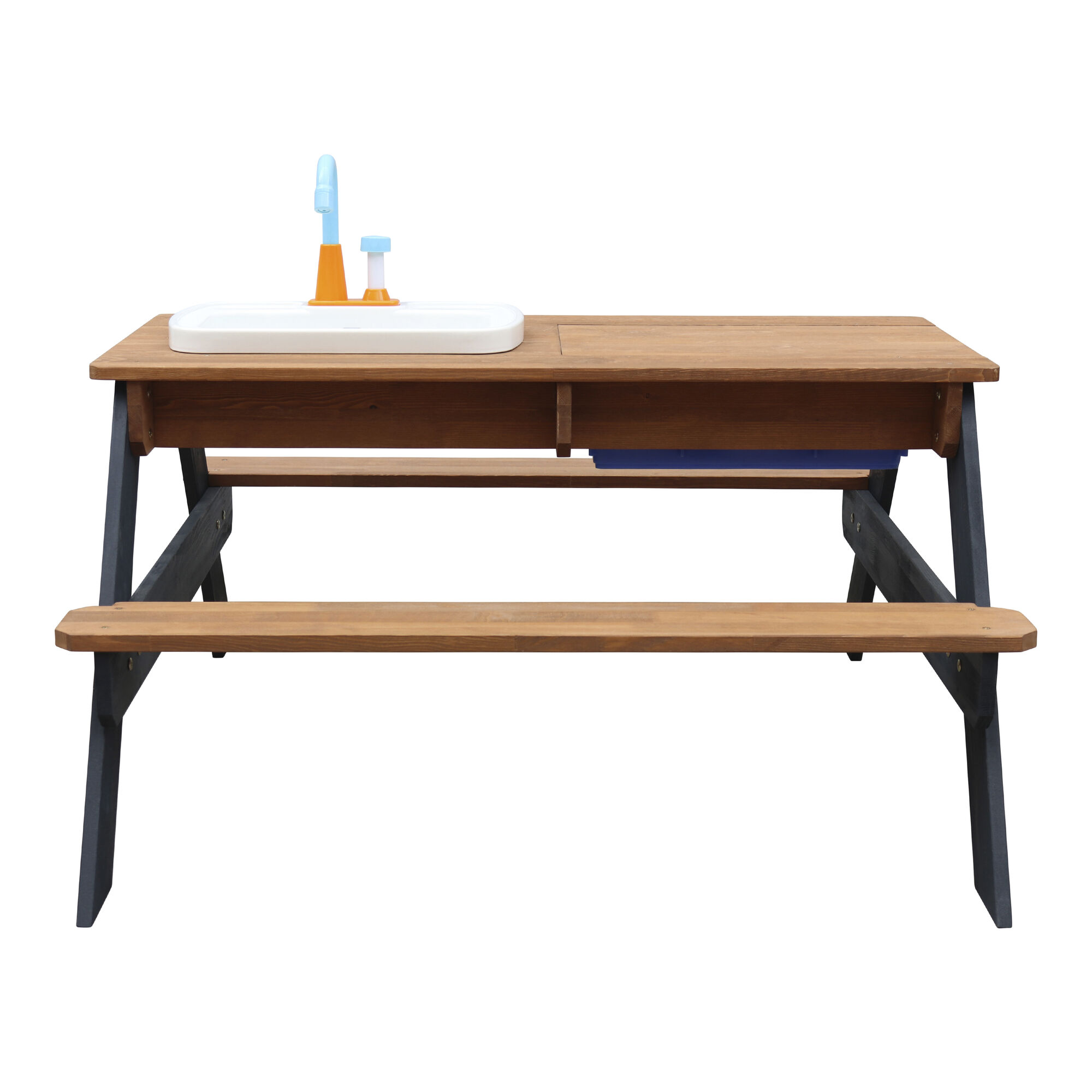 AXI Emily Zand & Water Picknicktafel met Speelkeuken wastafel Antraciet/bruin