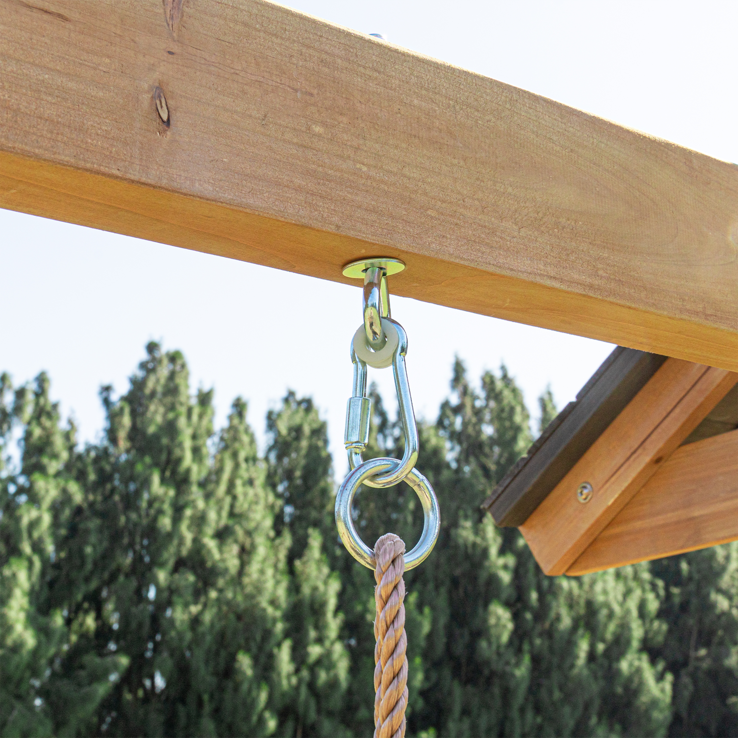 AXI Mia Climbing Frame with Double Swing Set – Blue Slide