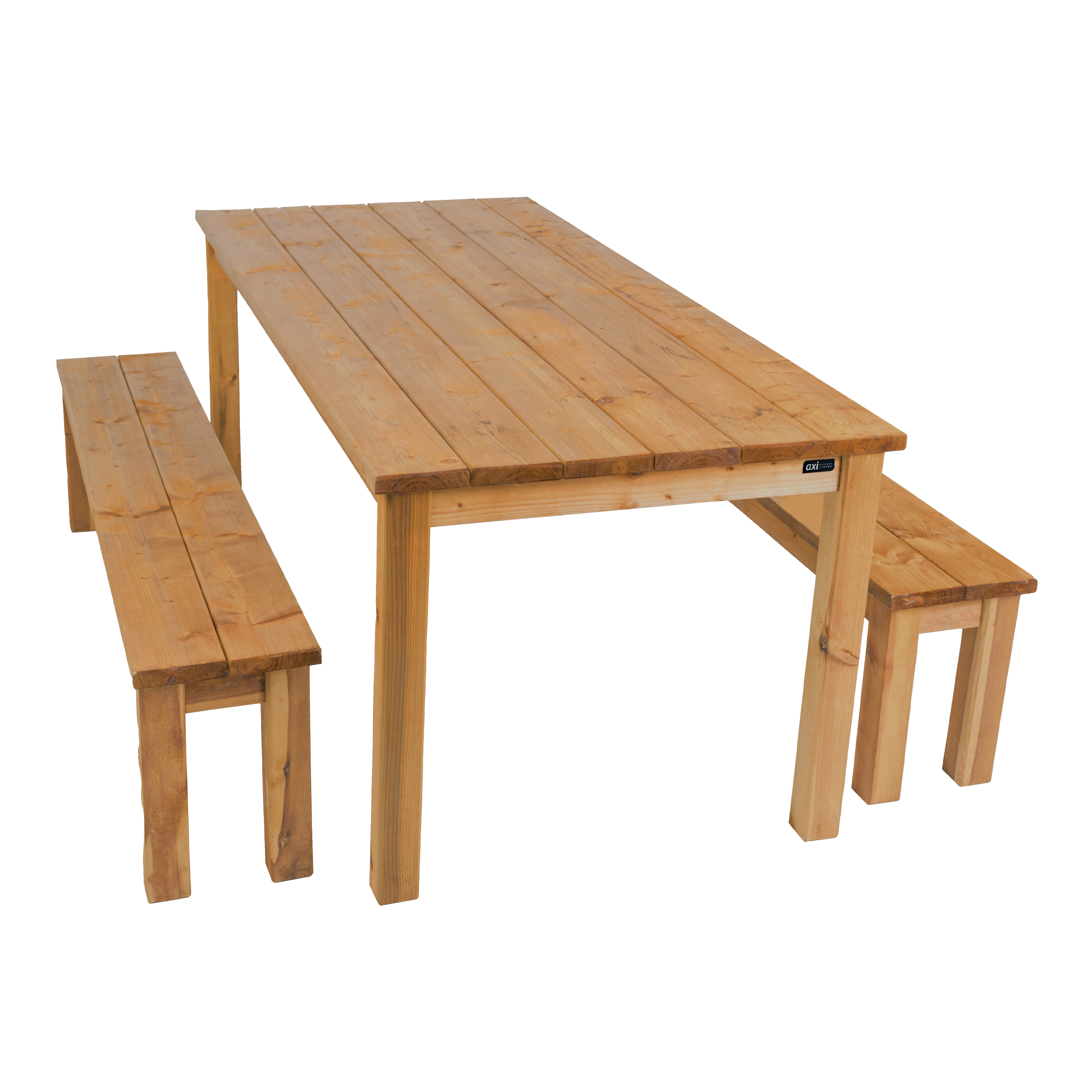 AXI Louise Picknicktafel met bankjes van hout 200 cm - Bruin