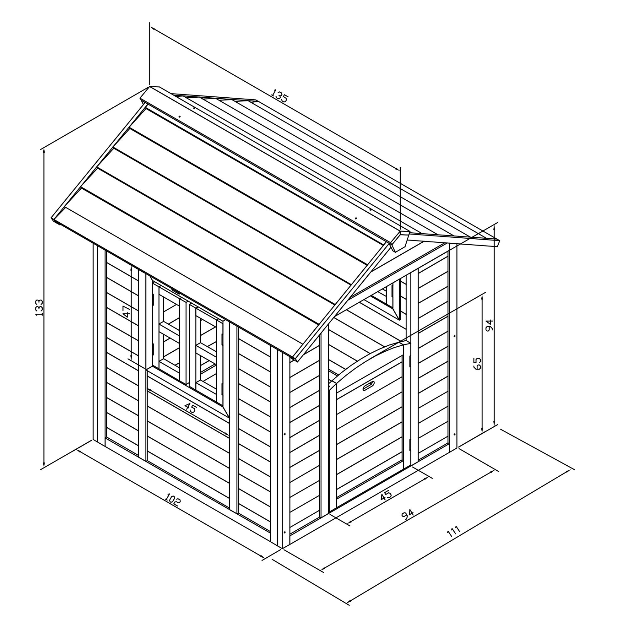 Lodge Playhouse Grey / White