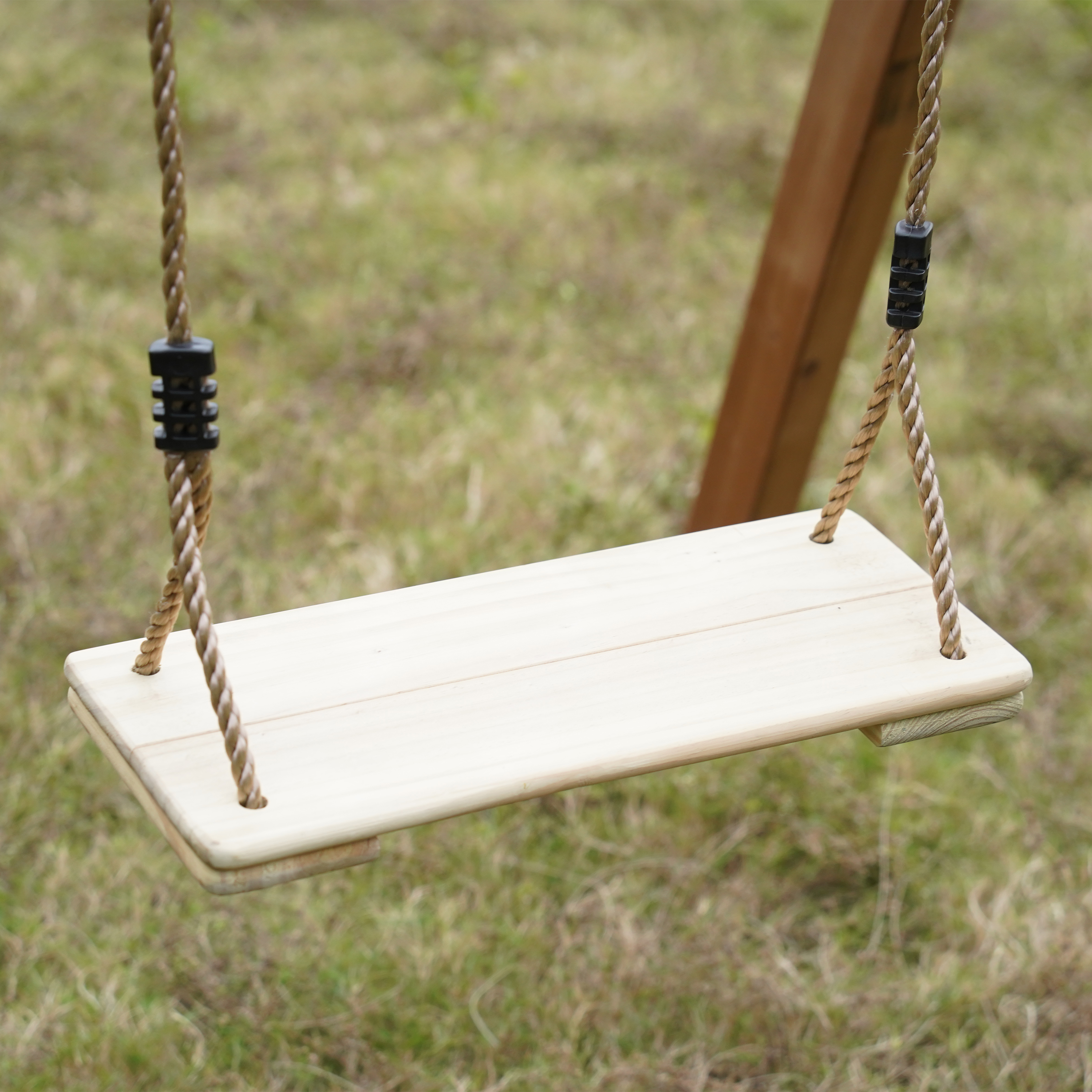 AXI Cody Climbing Frame with Swings, Trapeze and Climbing Wall – Green Double Slide and Tube Slide