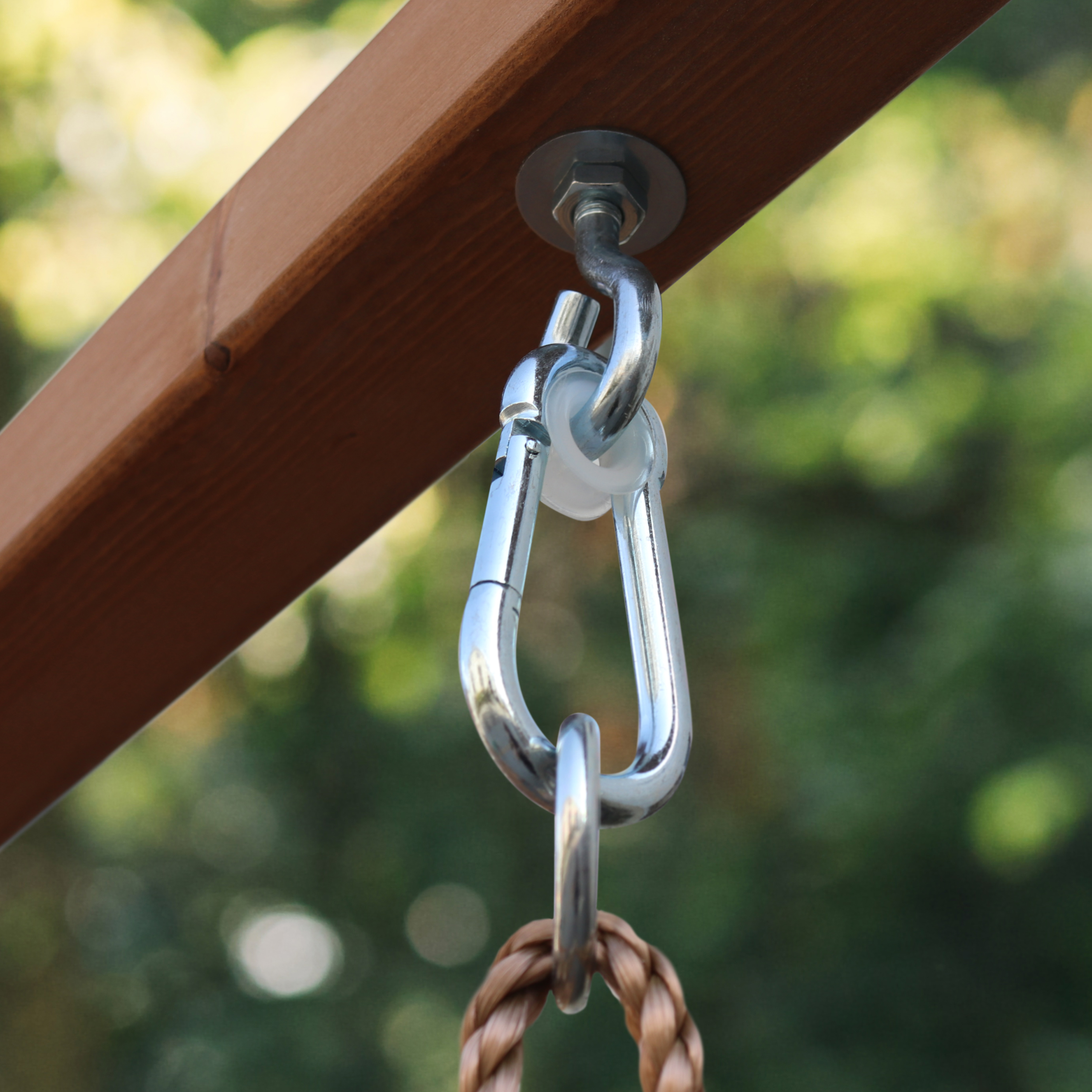 AXI Beach Tower with Double Swing Set Brown - Lime Green Slide