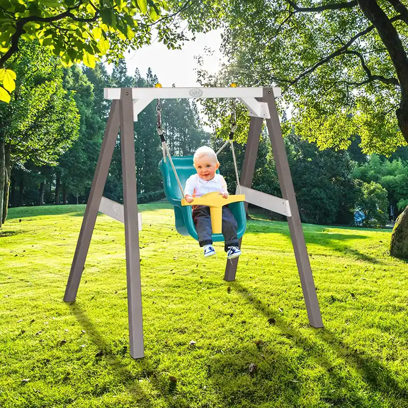 AXI Baby Schommel Grijs/wit met zitje