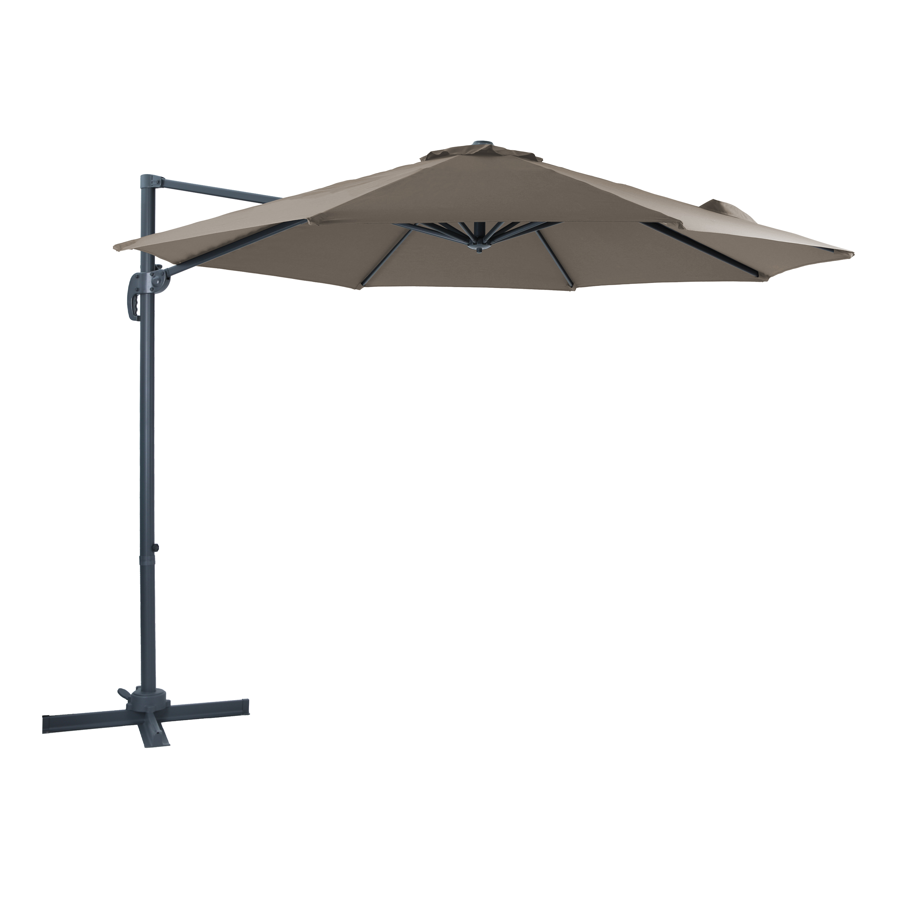 AXI Marisol Cantilever Parasol Ø 300cm Round - Grey/Taupe
