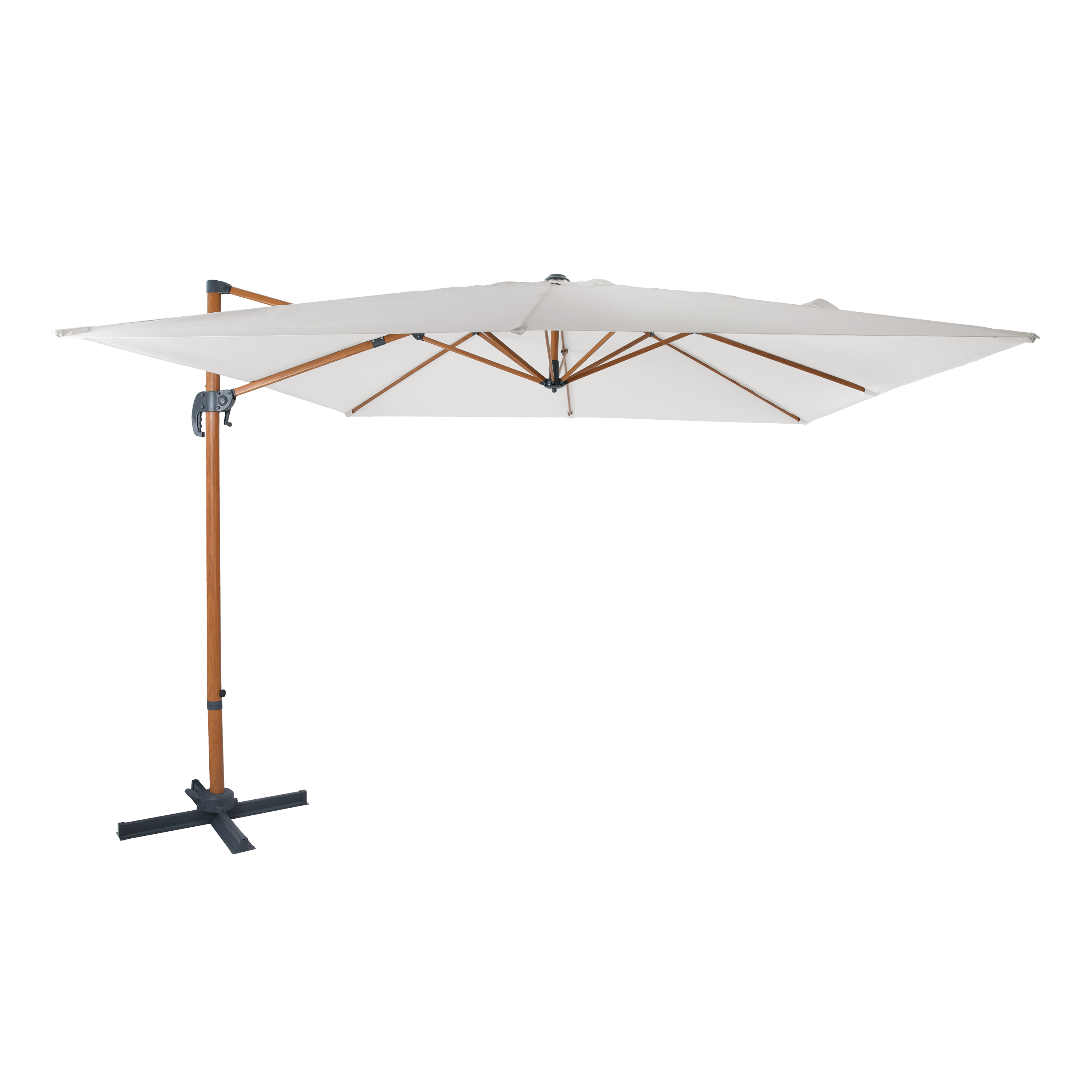 AXI Nima Floating Parasol 300x300 Wood-look/Beige 
