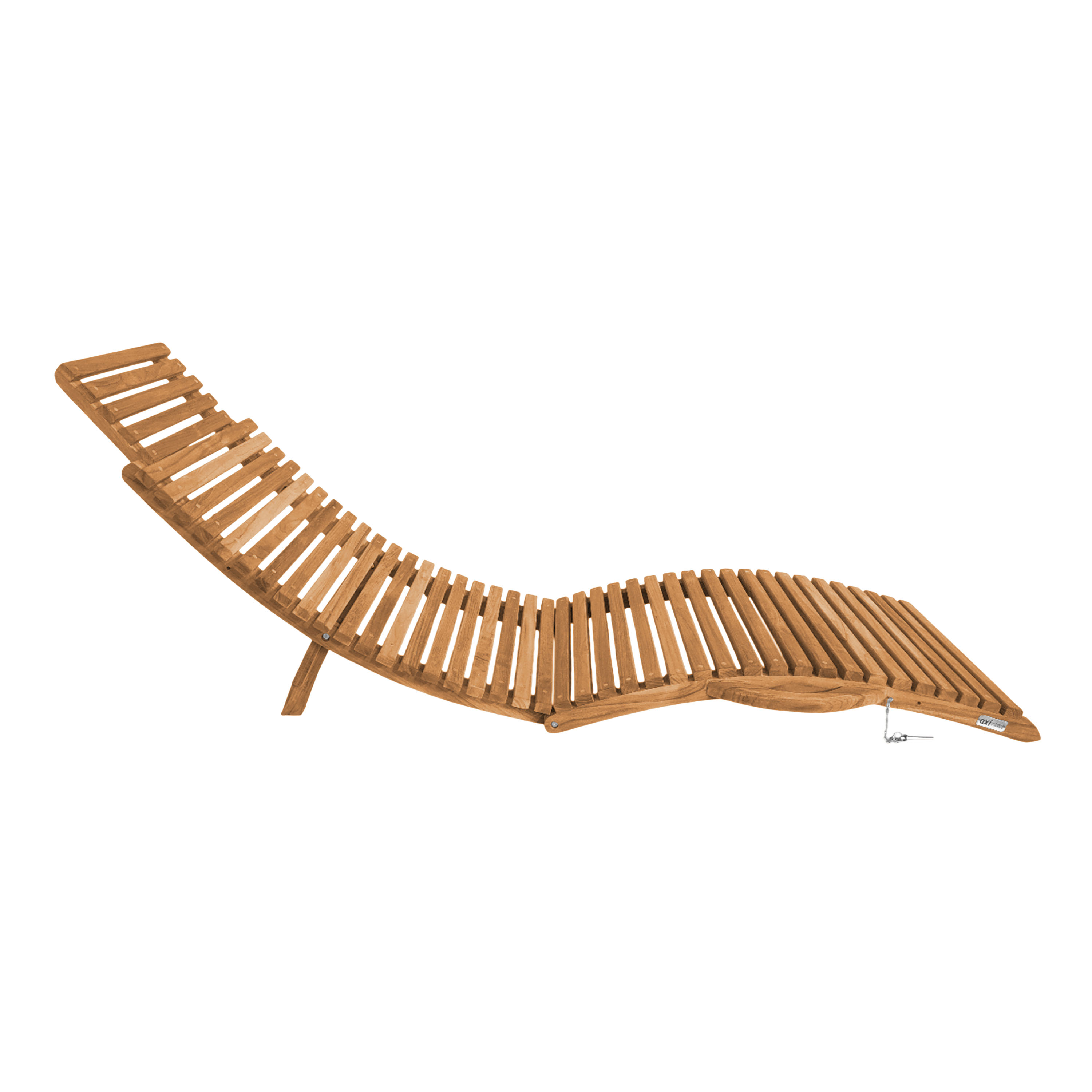 AXI Manny Teak Curved Sunbed Foldable