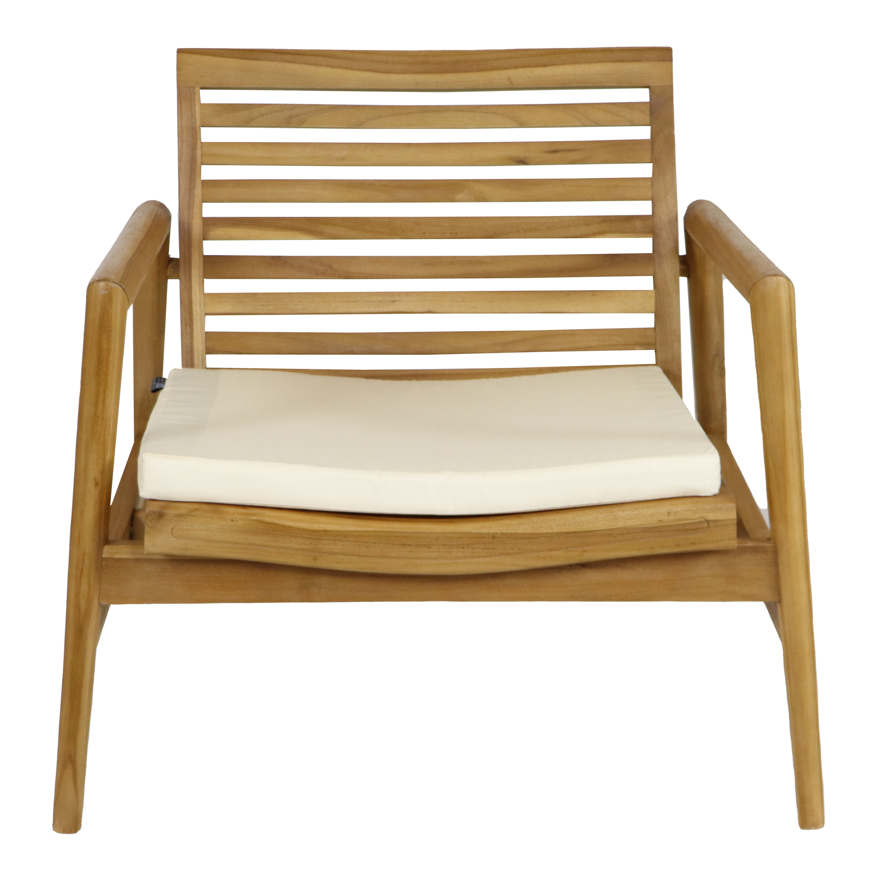 AXI June Lounge Set 4-piece with bench. table & 2 chairs - Teak/Cream-8720365066191 AXI June Lounge Set 4-piece with bench. table & 2 chairs - Teak/Cream