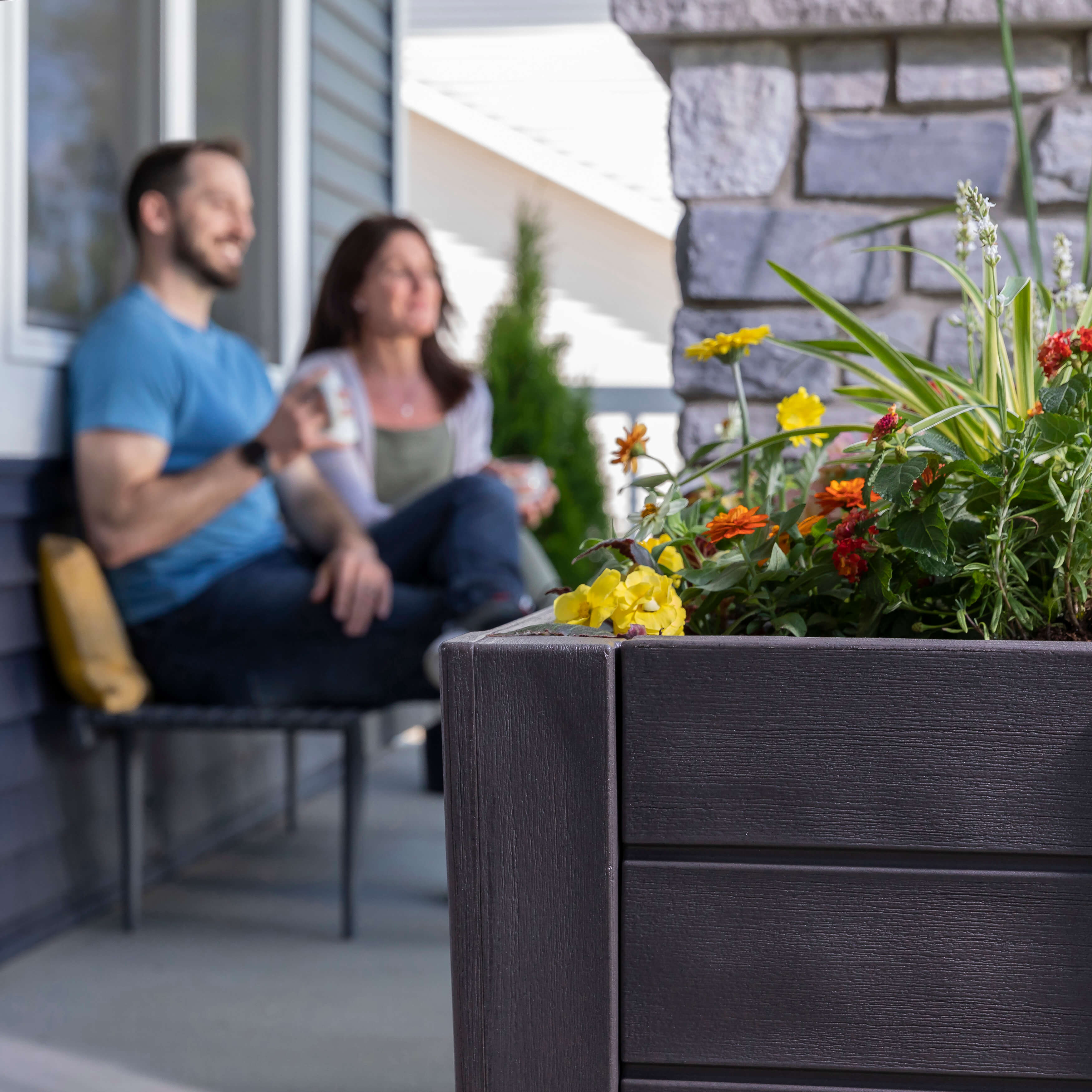Step2 Lakewood Verhoogde Plantenbak - Donker Ceder
