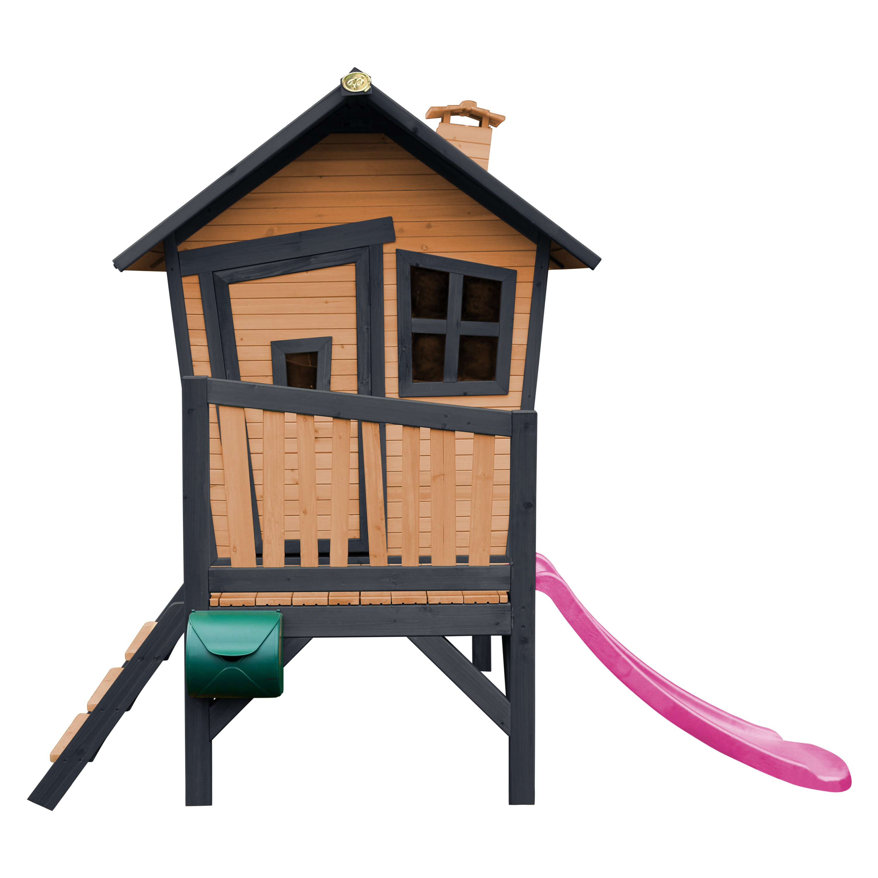 AXI Robin Playhouse Brown/Anthracite - Purple Slide-8720365060465 AXI Robin Playhouse Brown/Anthracite - Purple Slide