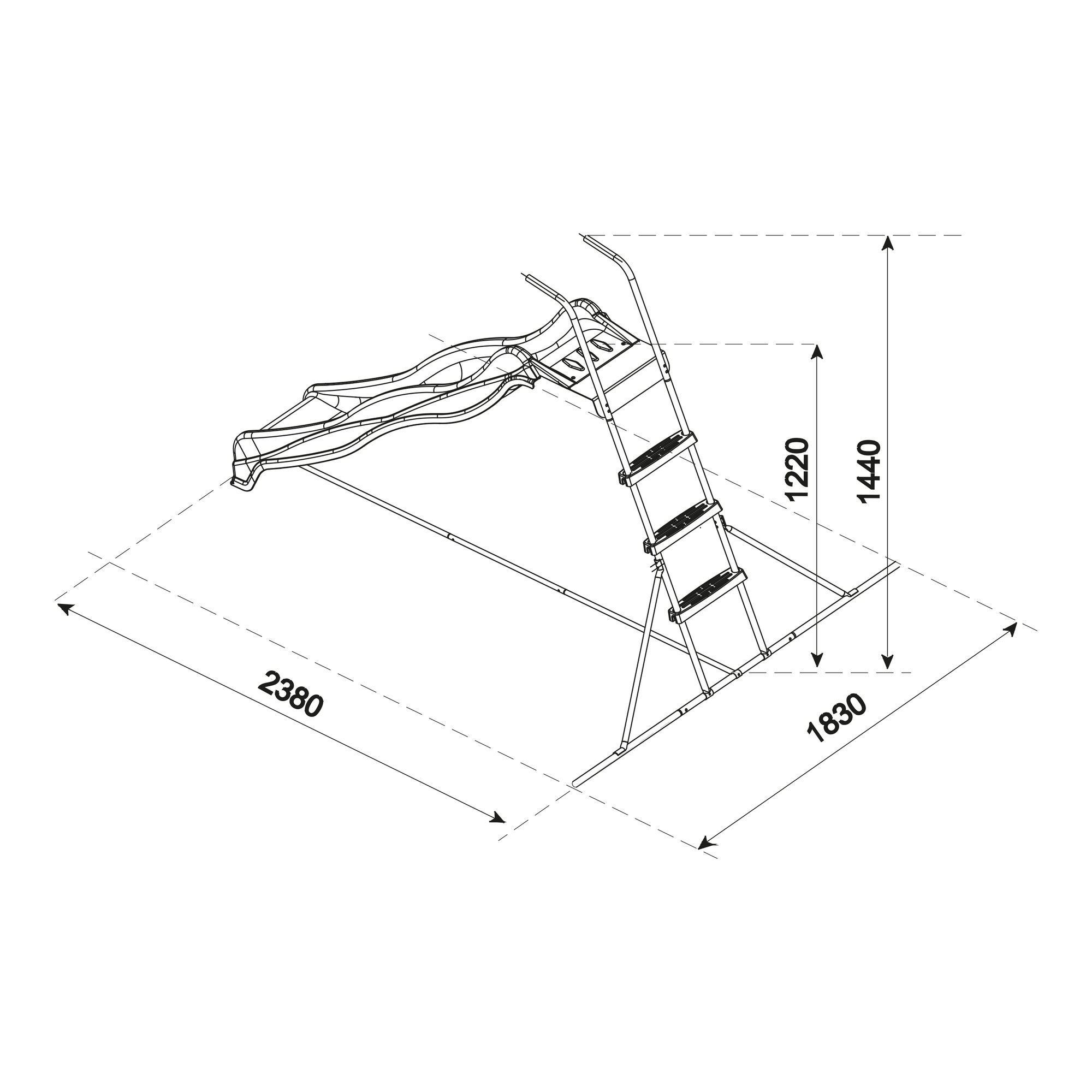 AXI Vrijstaande Glijbaan 220cm Limoen groen/antraciet-8717973931225 AXI Vrijstaande Glijbaan 220cm Limoen groen/antraciet
