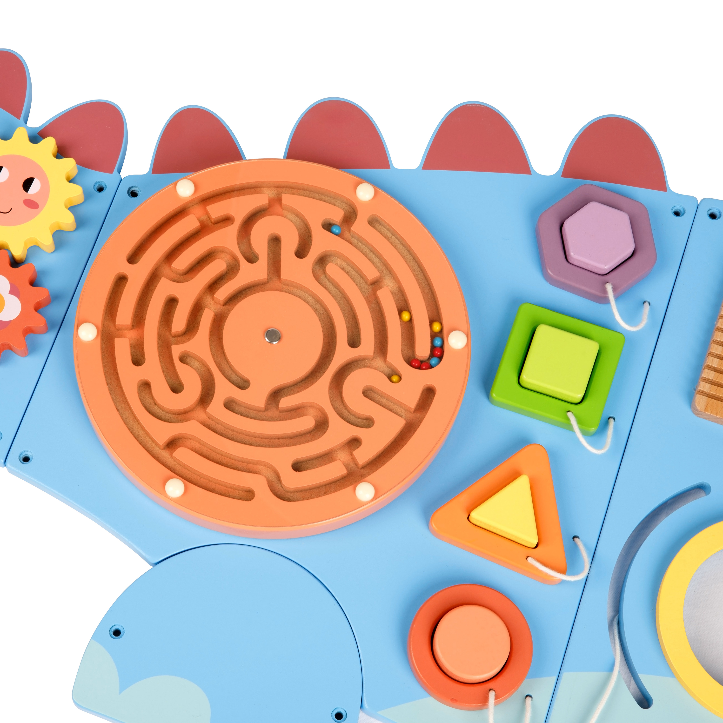 Tooky Toy Wooden Activity Panel Dinosaur