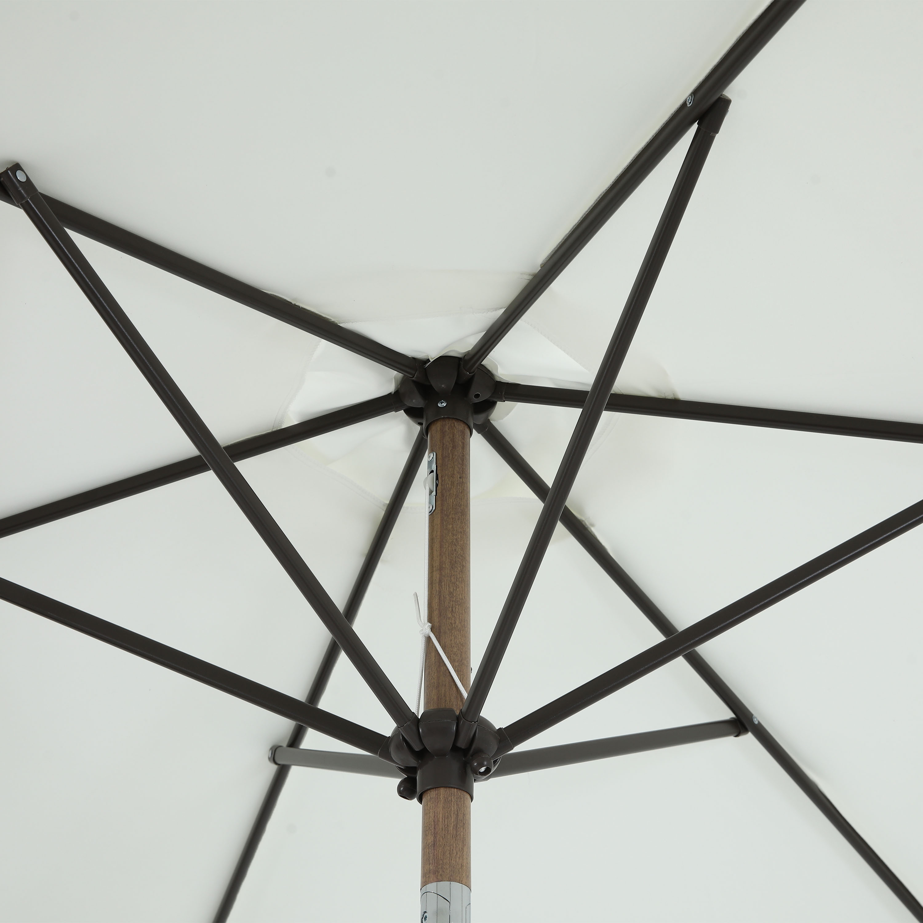 AXI Noor Centre Pole Parasol Ø 300cm incl. parasol base Oak-look/Beige