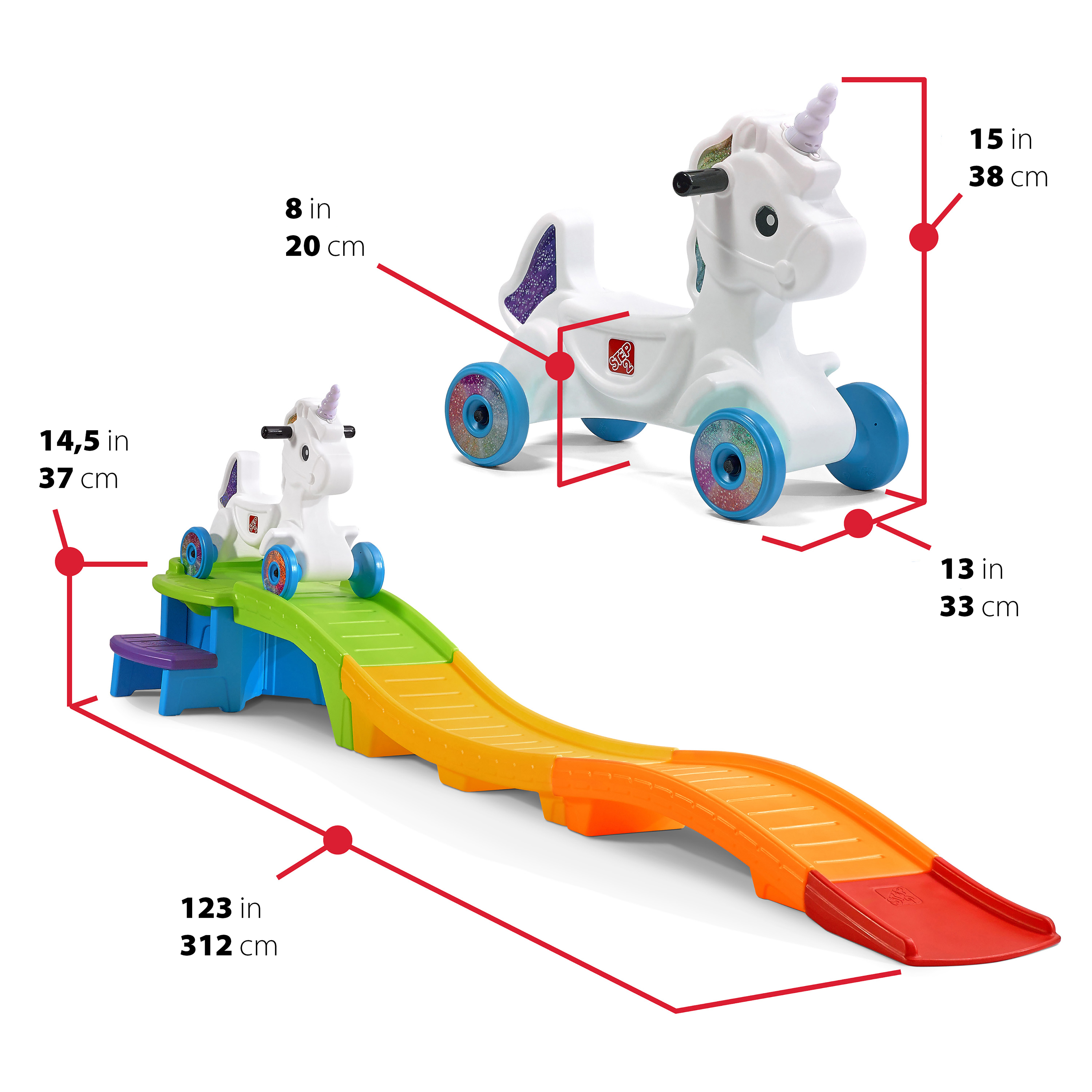 Step2 Unicorn Up & Down Roller Coaster Achtbaan
