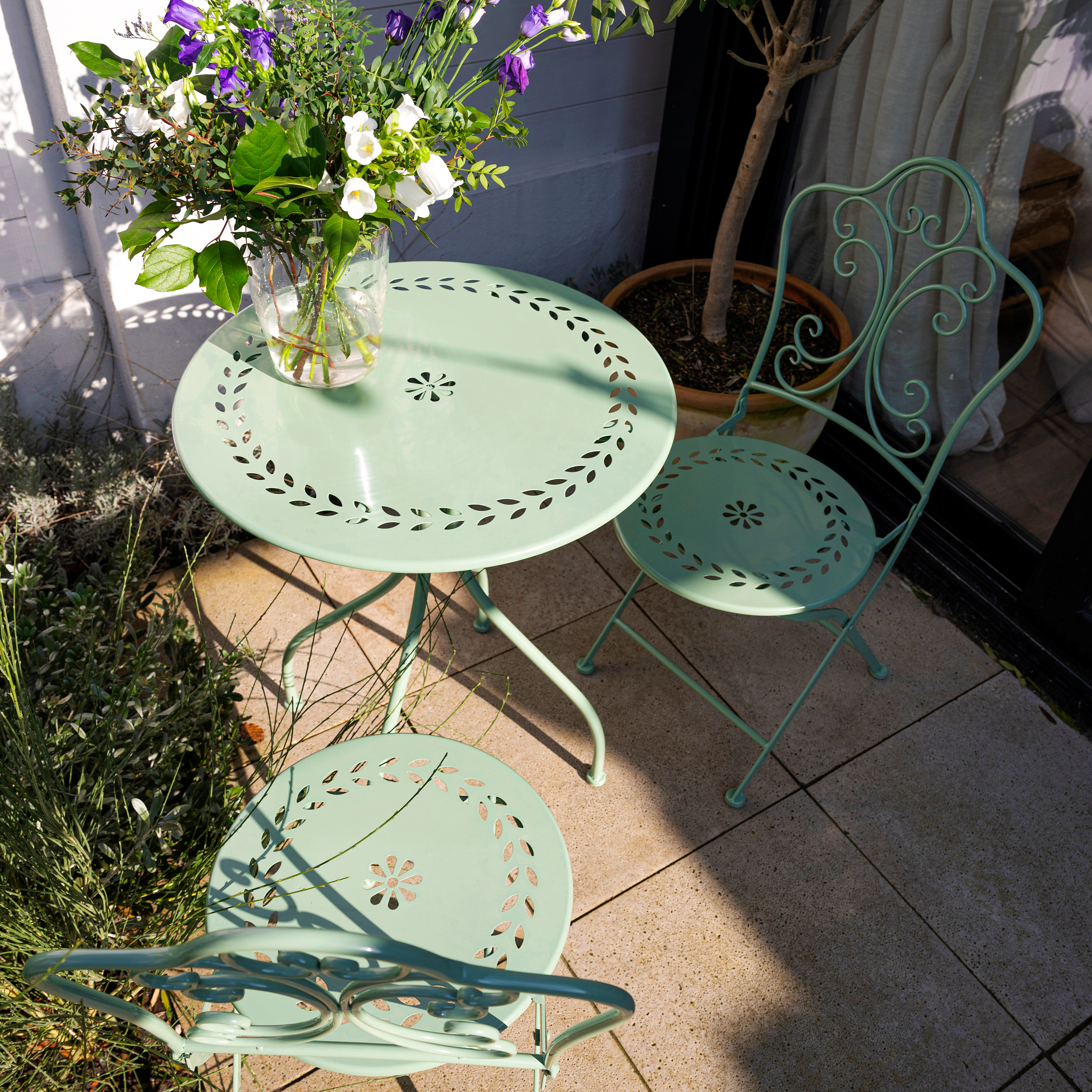 AXI Marilou metalen Bistroset Romantisch Pastelgroen