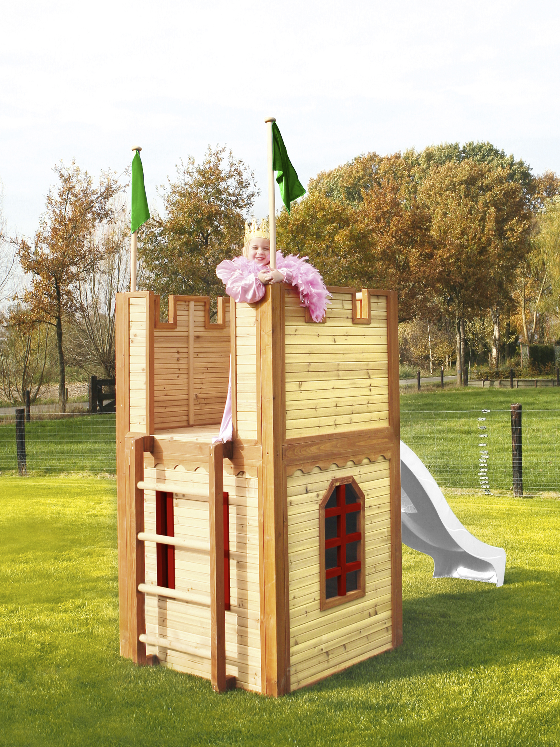 AXI Arthur Playhouse Brown/Red - White Slide