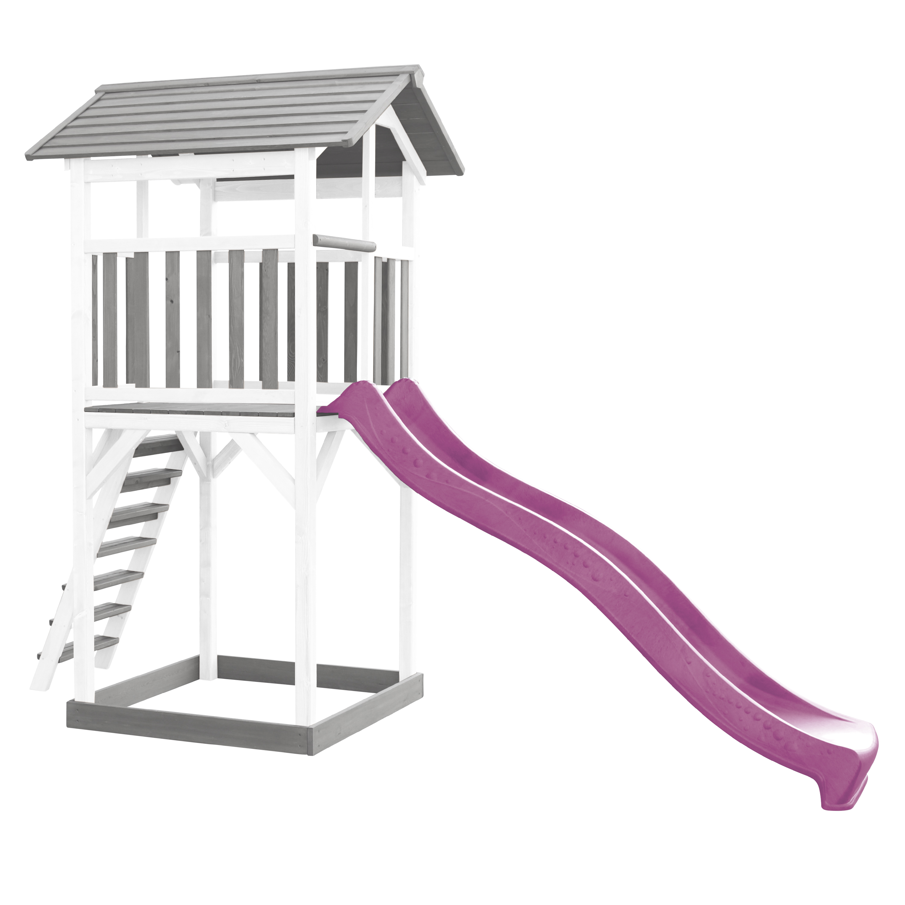 AXI Beach Tower Grey/White - Purple Slide