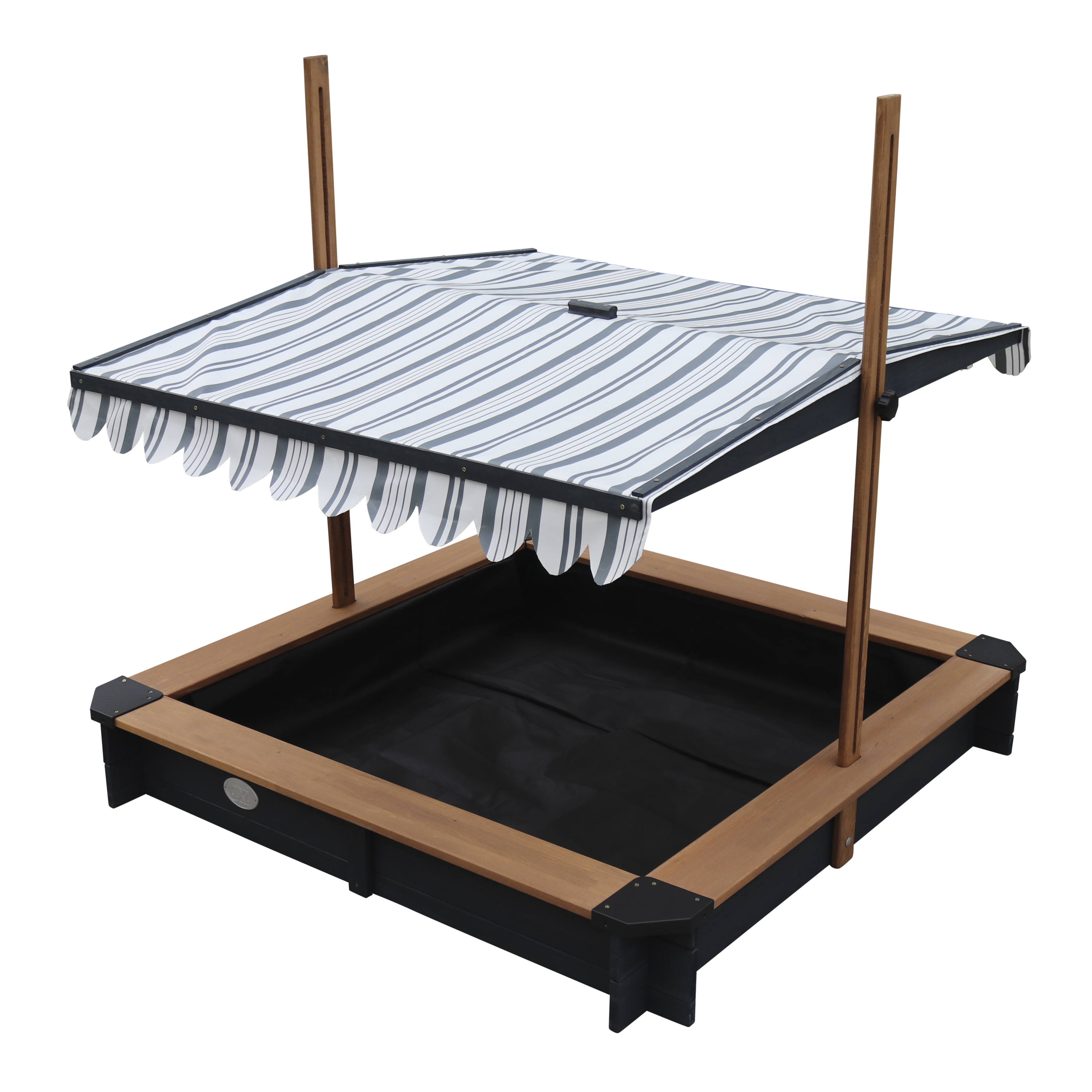 AXI Lily Sandbox with Canopy - 118 x 118 cm - Anthracite/Brown