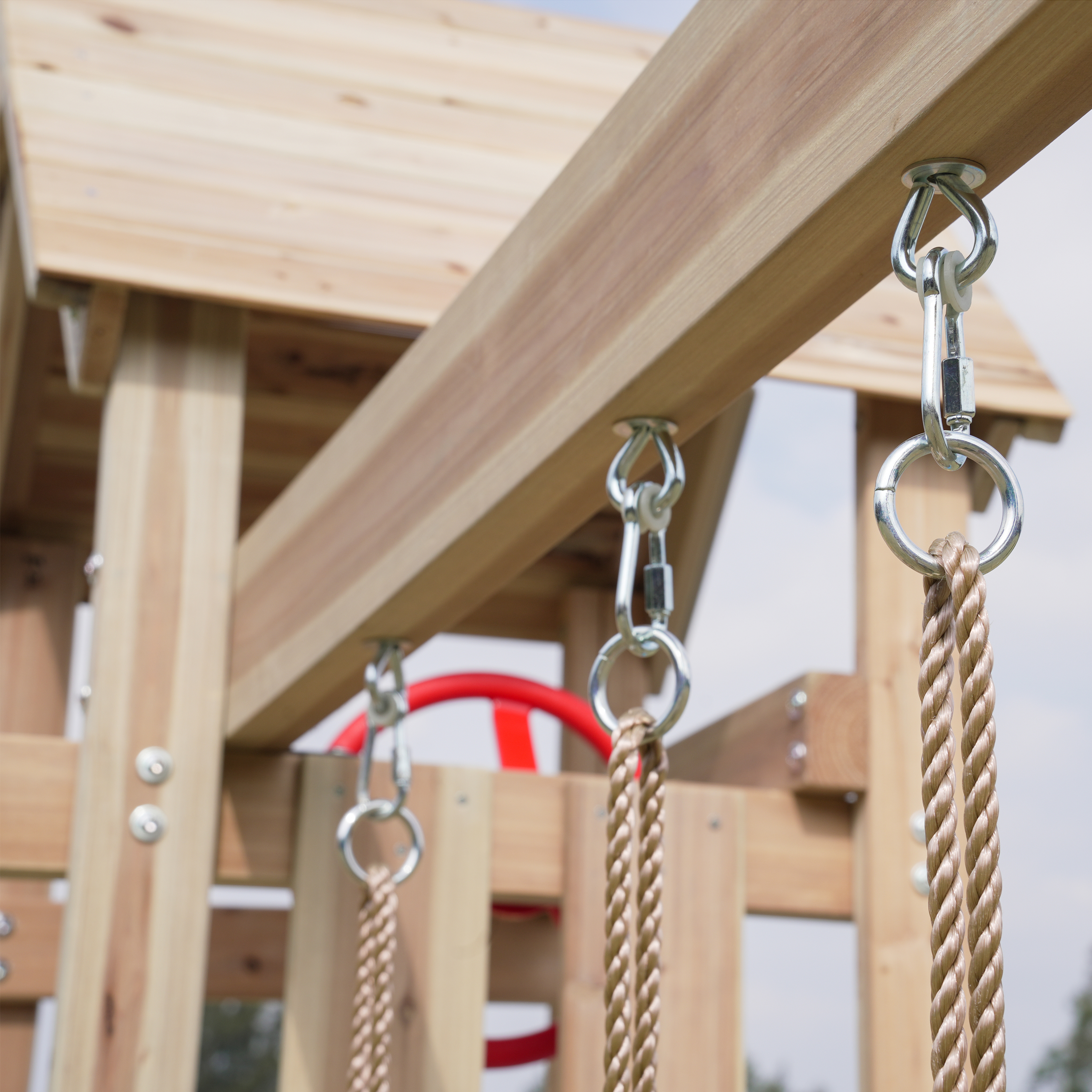 AXI Moos Climbing Frame with Double Swing Set - Lime Green Slide