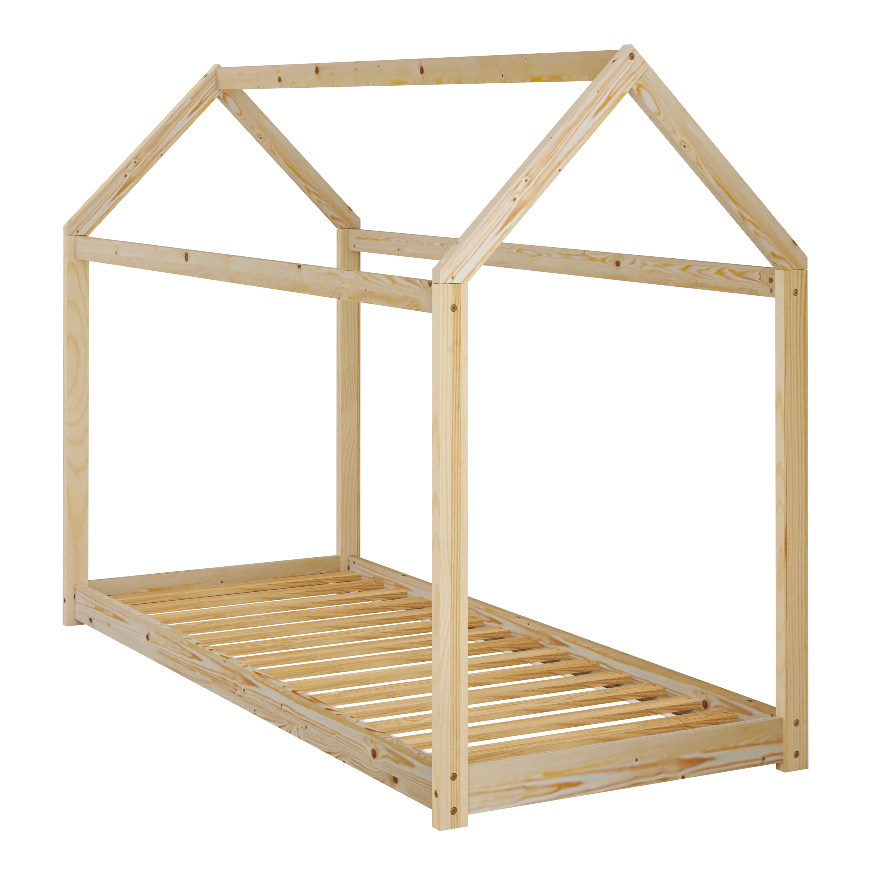 Sunny Zoey House Bed Natural – With Mattress