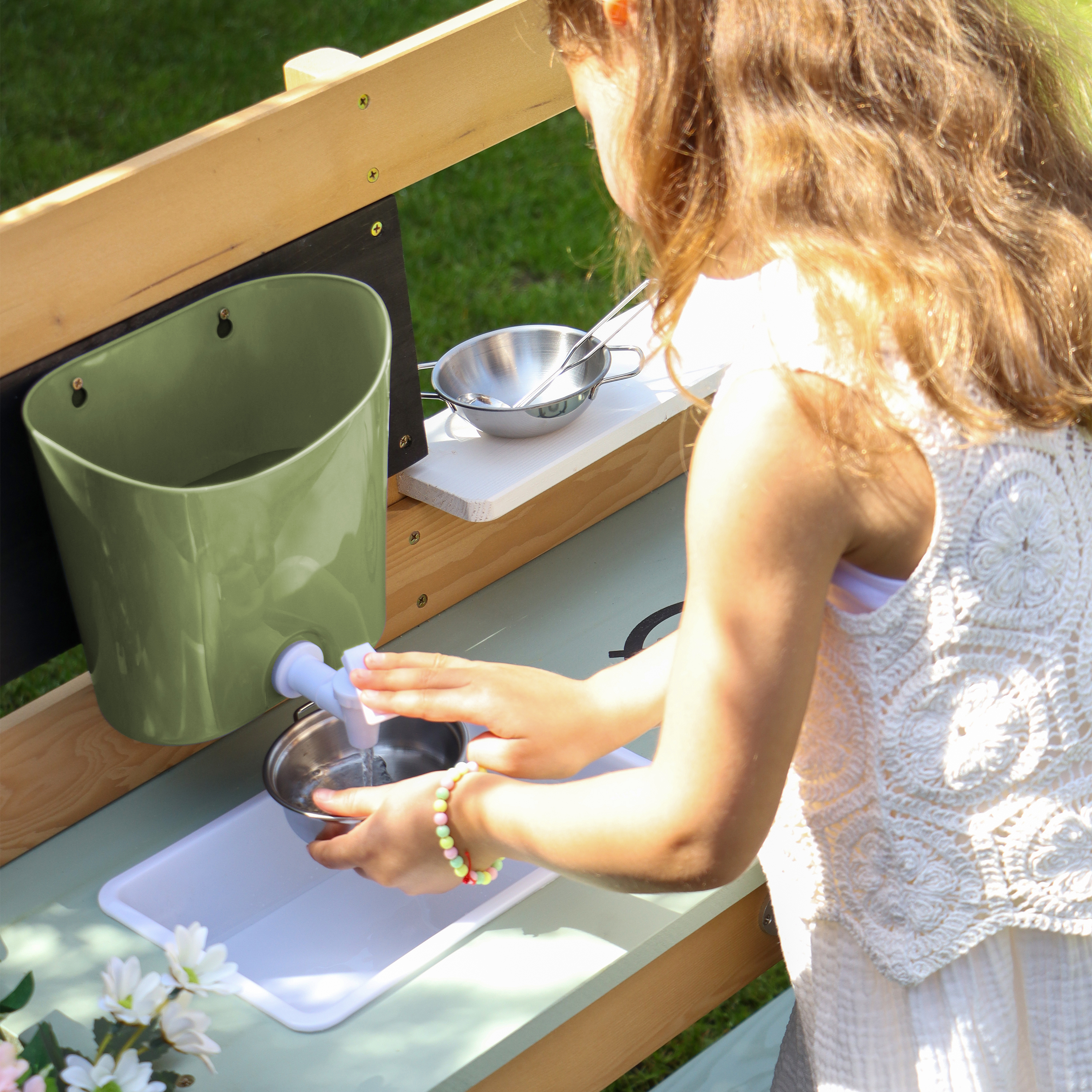 AXI Water Tank with Tap for Play Kitchen Green