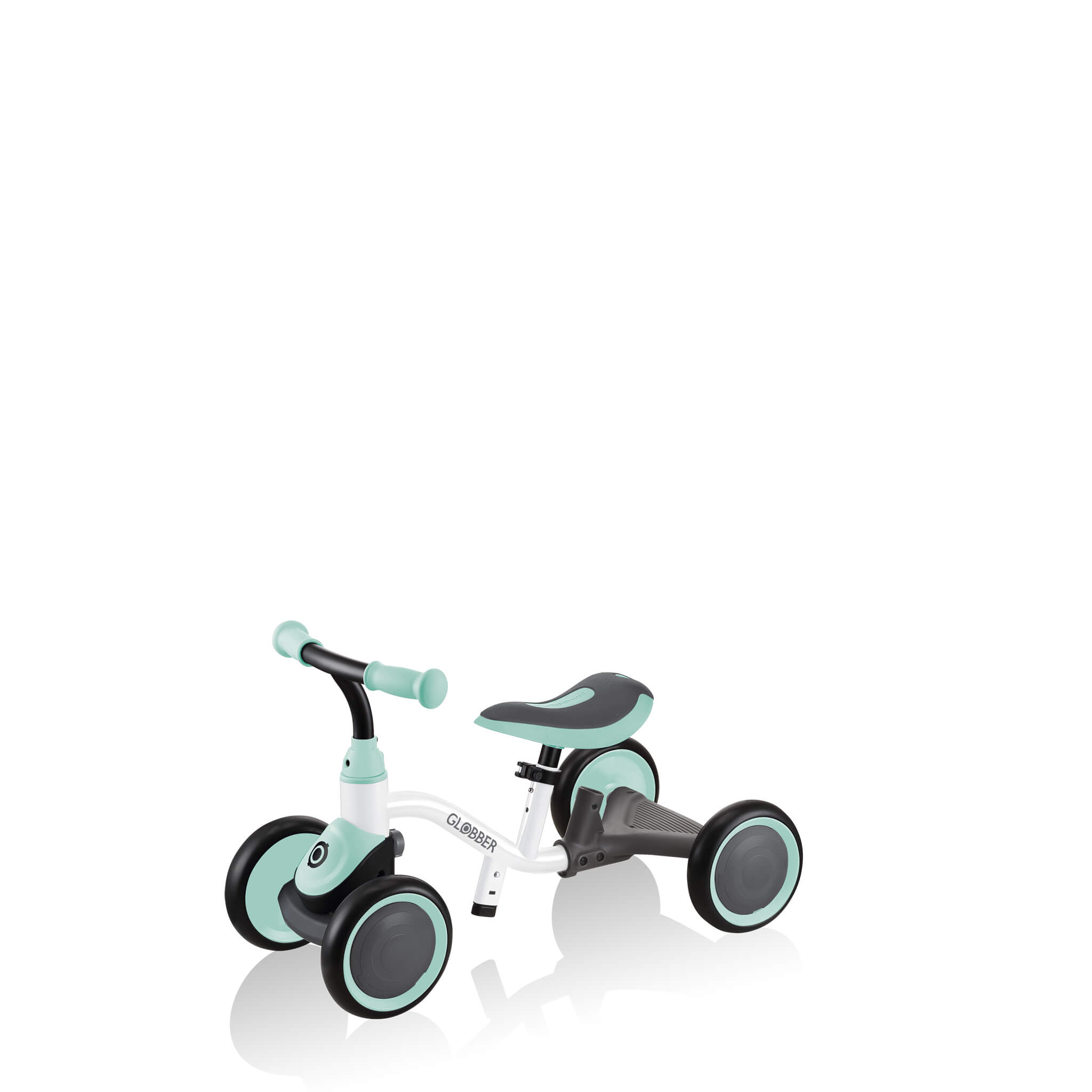 Globber Learning Bike 3-in-1 Leerfiets Wit Pastel Mint-4895224405771 Globber Learning Bike 3-in-1 Leerfiets Wit Pastel Mint