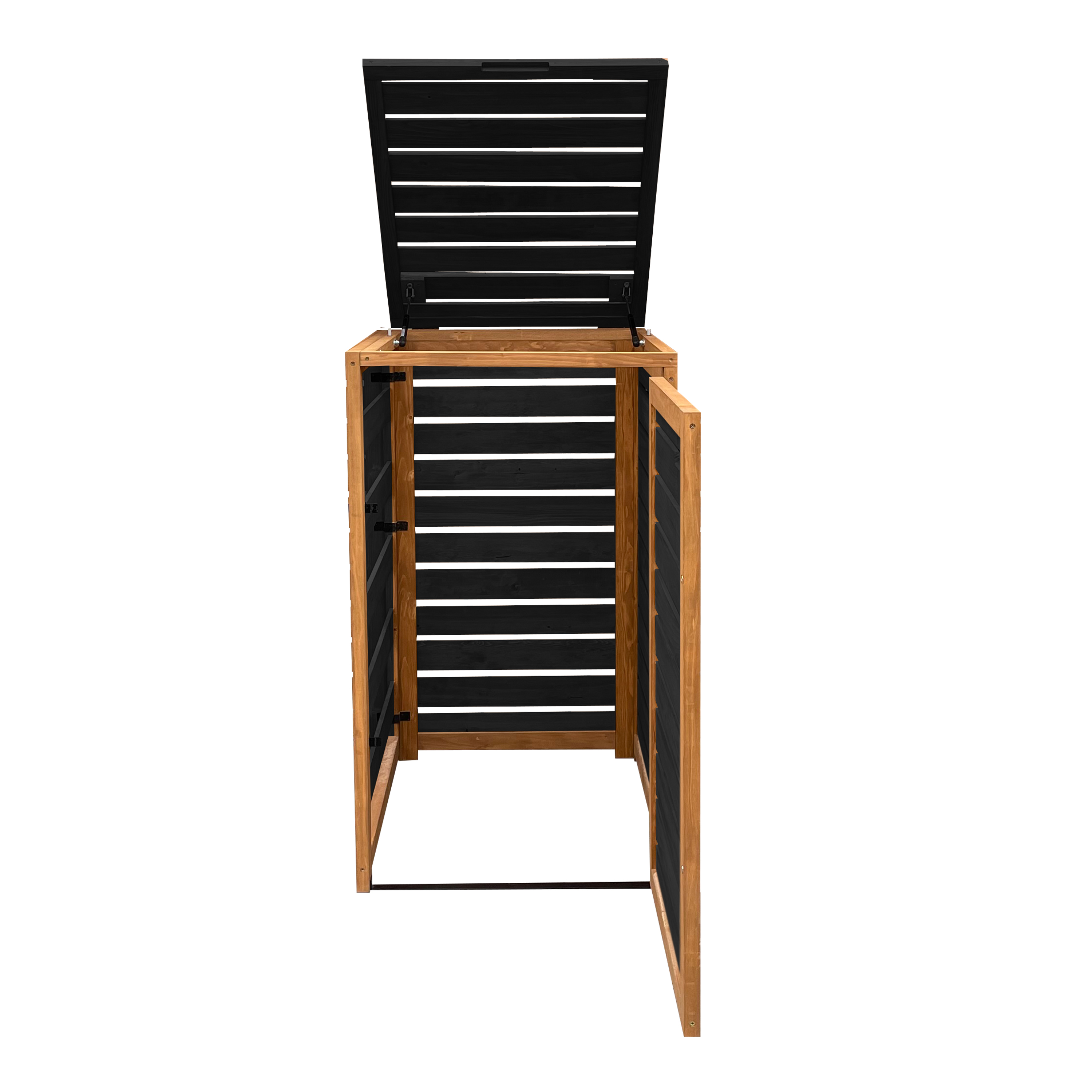 AXI Lex Wooden Bin Storage Black/Brown - 1 bin