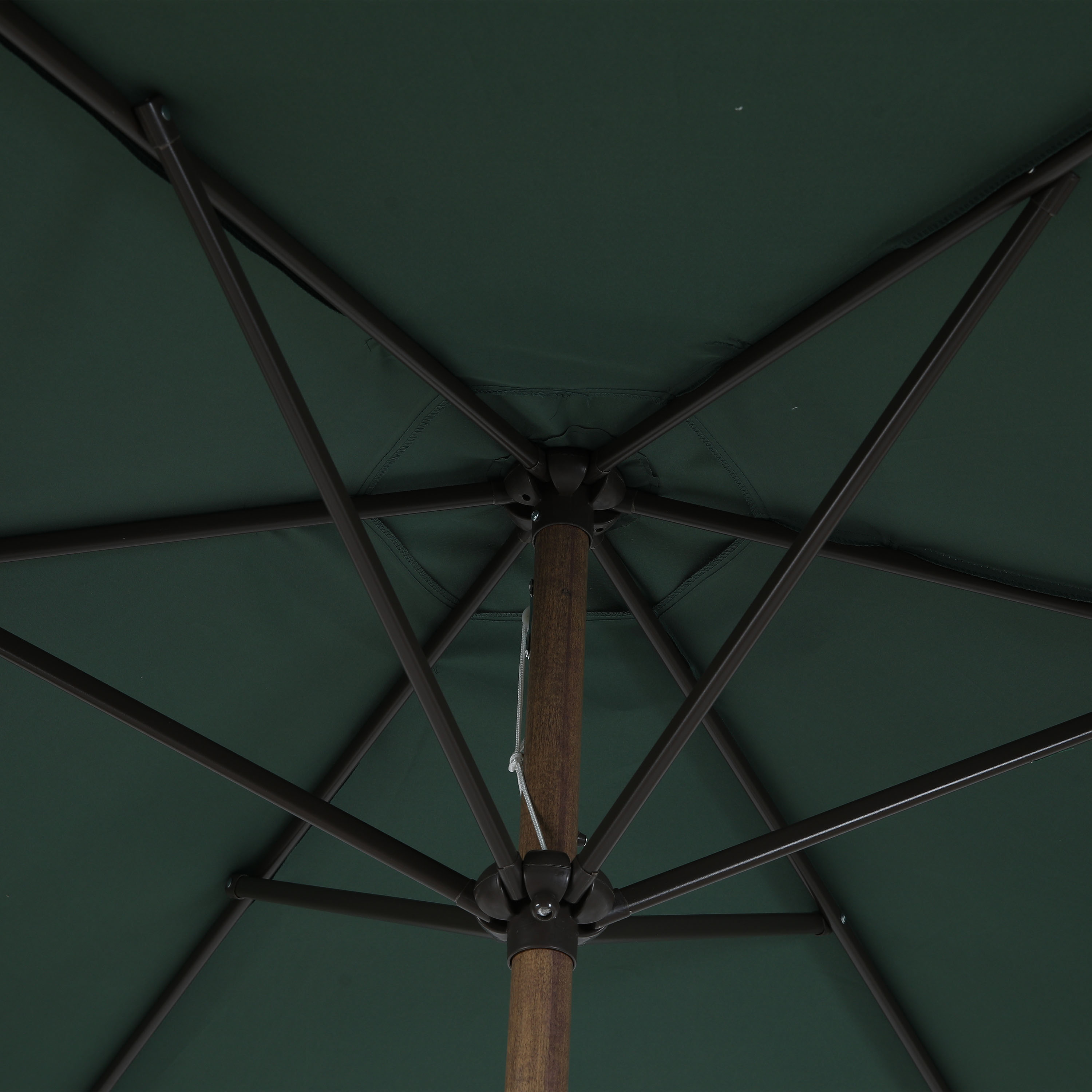 AXI Noor Centre Pole Parasol Ø 300cm Oak-look/Green