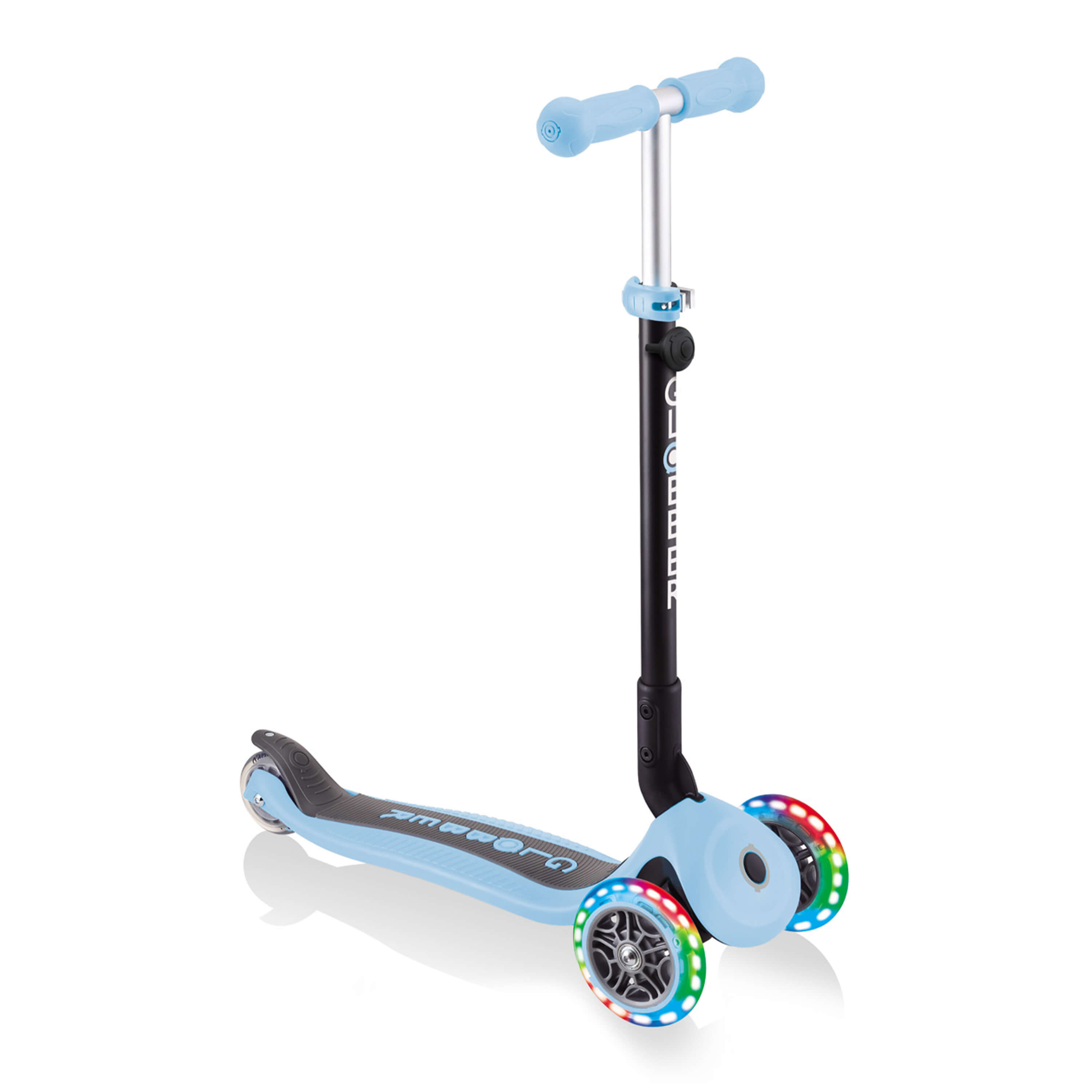 Globber Go Up Foldable Plus Lights 3-in-1 Step Pastel Blauw