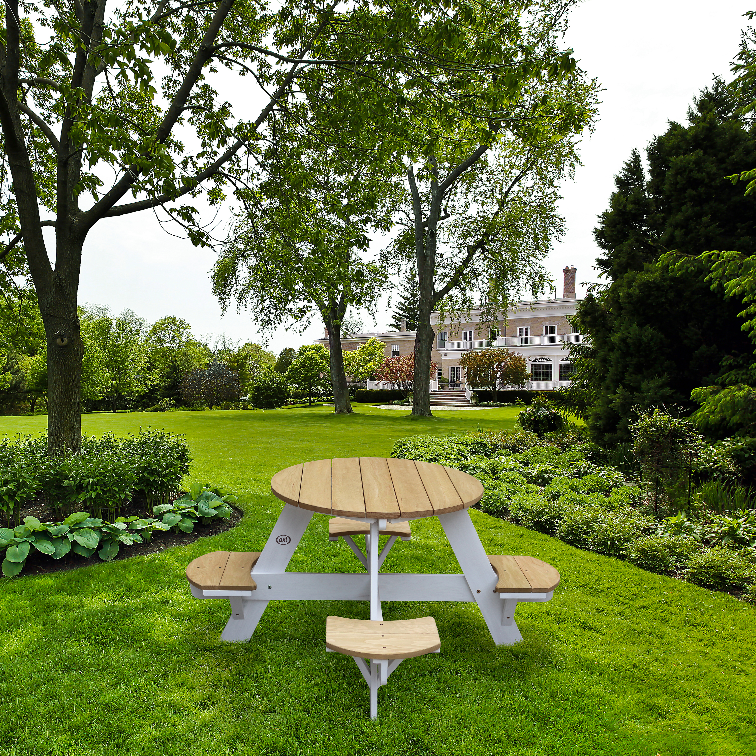 AXI UFO Picnic Table Round - Brown/White