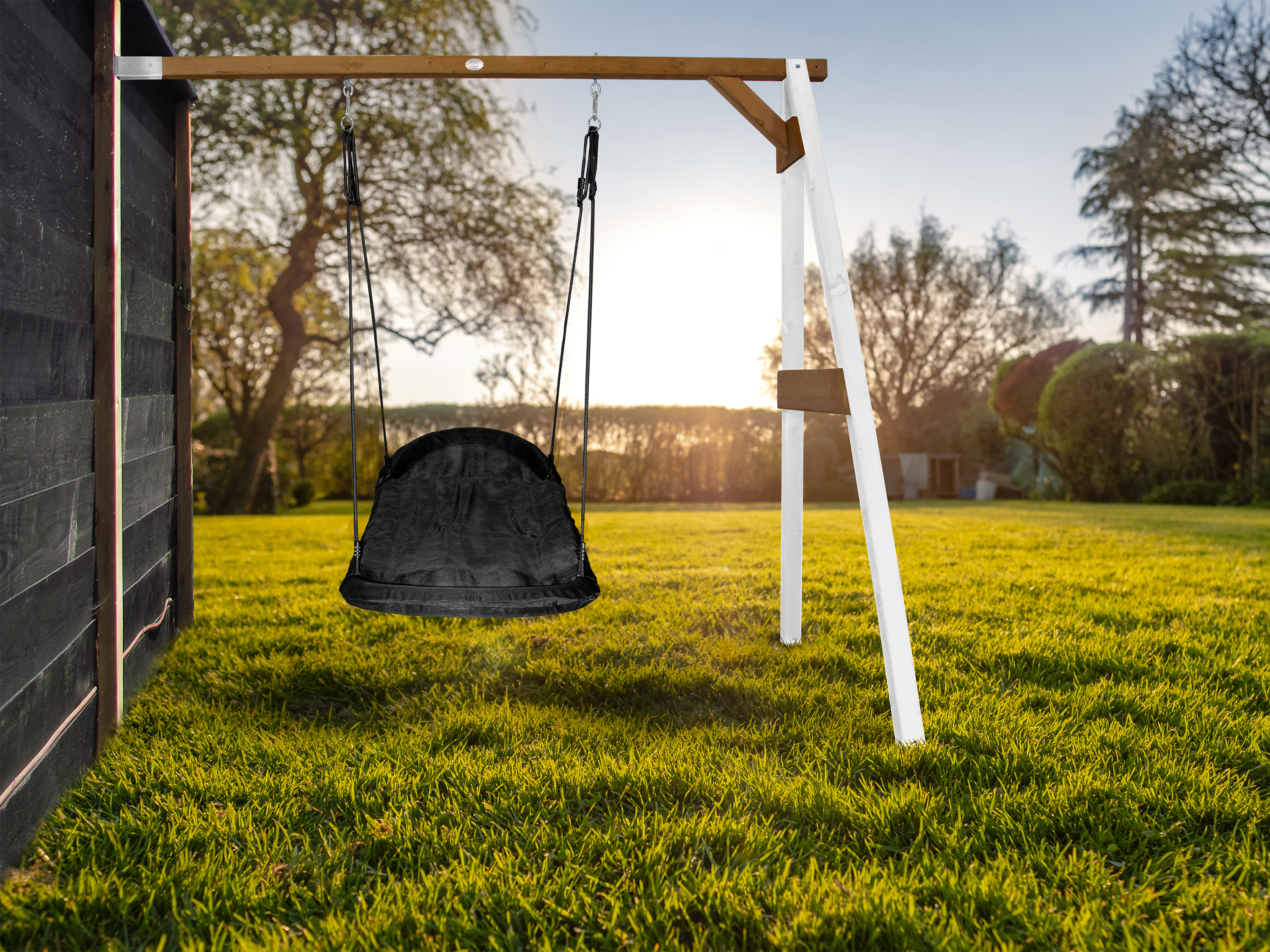 AXI Roxy Attachable Nest Swing Set - White/Brown