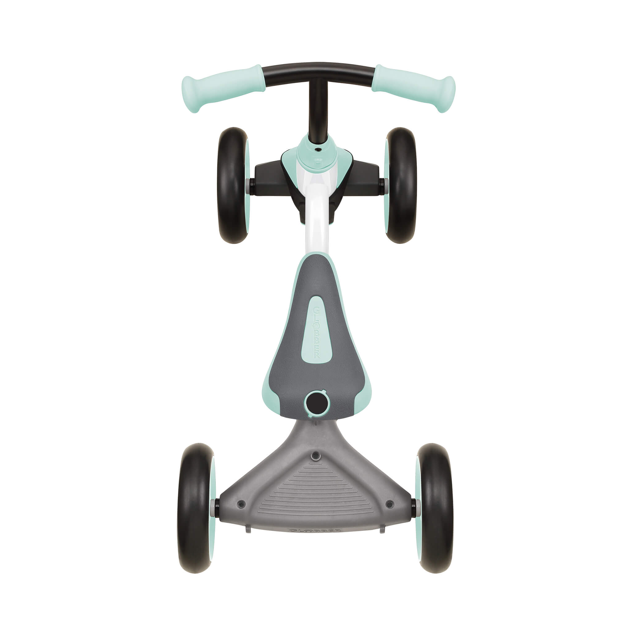 Globber Learning Bike 3-in-1 Leerfiets Wit Pastel Mint-4895224405771 Globber Learning Bike 3-in-1 Leerfiets Wit Pastel Mint