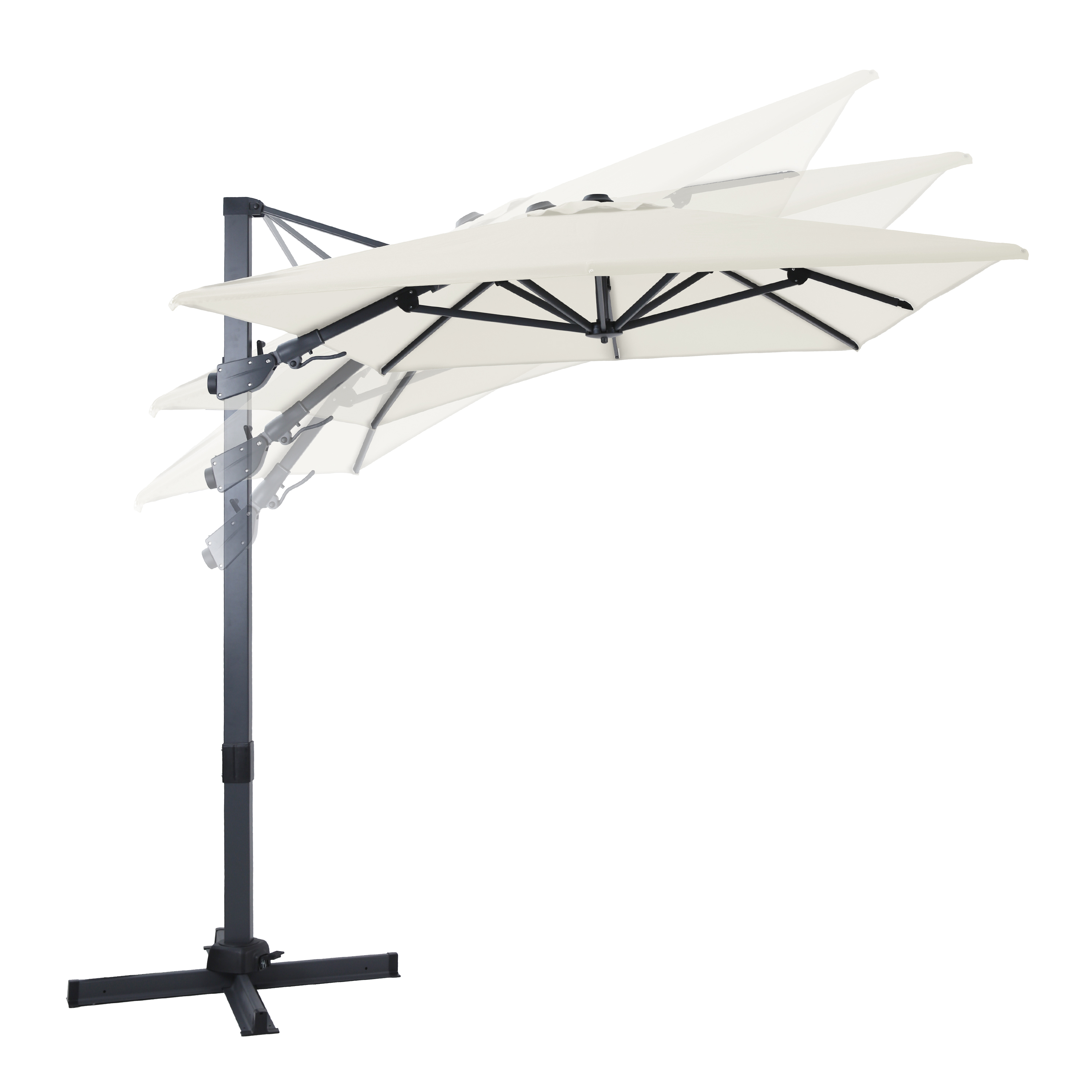 AXI Milad Premium Cantilever Parasol 200x300cm - Grey/Beige