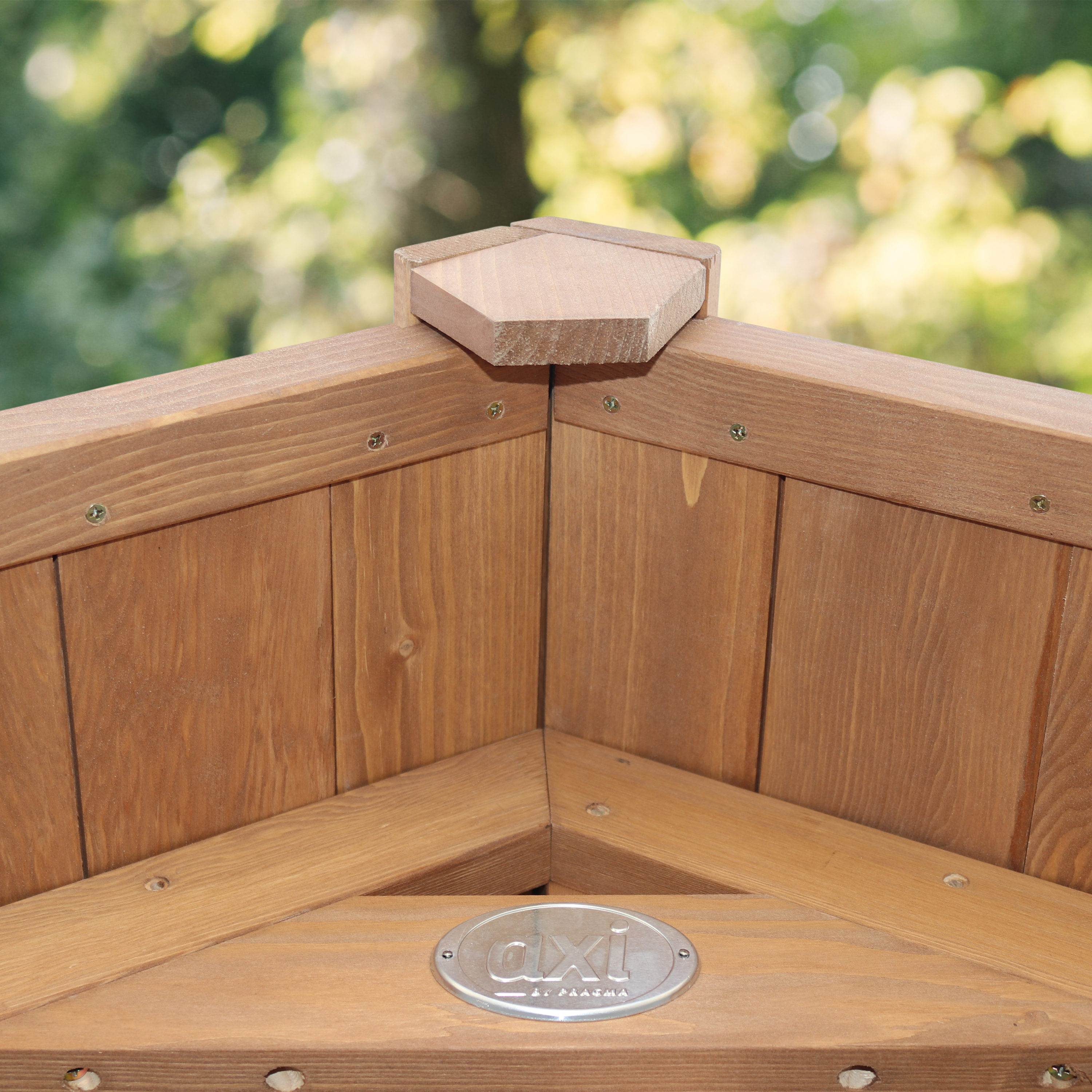 AXI Beach Tower with Single Swing Set Brown - Blue Slide