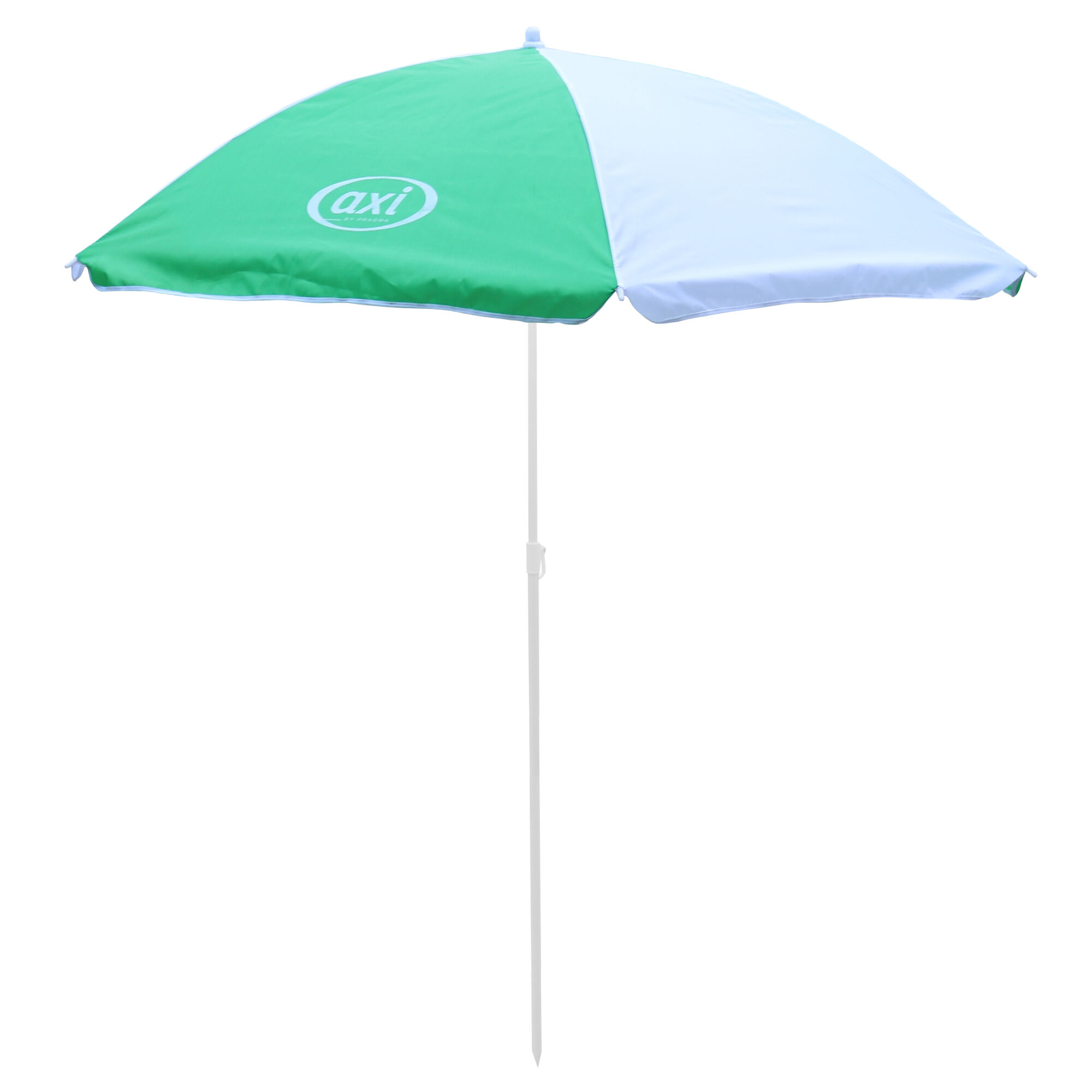 AXI Nick Zand & Water Picknicktafel Bruin - Parasol Groen/wit