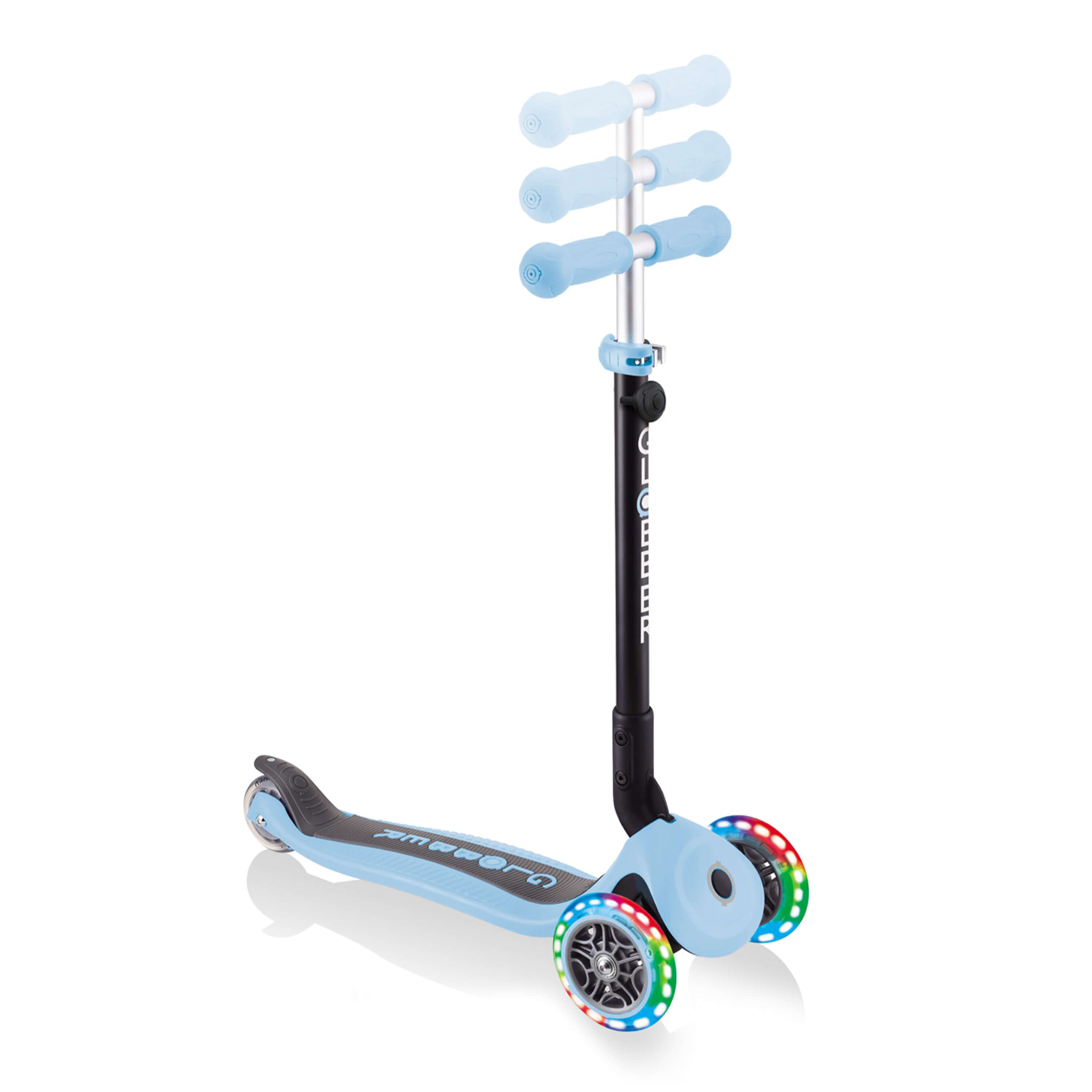 Globber Go Up Foldable Plus Lights 3-in-1 Step Pastel Blauw