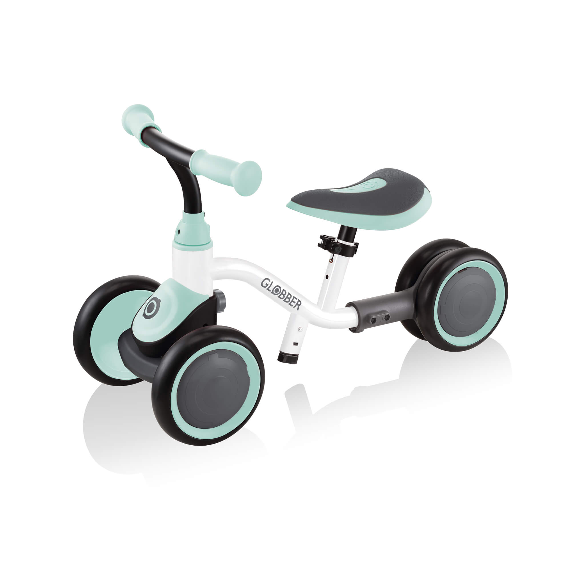 Globber Learning Bike 3-in-1 Leerfiets Wit Pastel Mint-4895224405771 Globber Learning Bike 3-in-1 Leerfiets Wit Pastel Mint