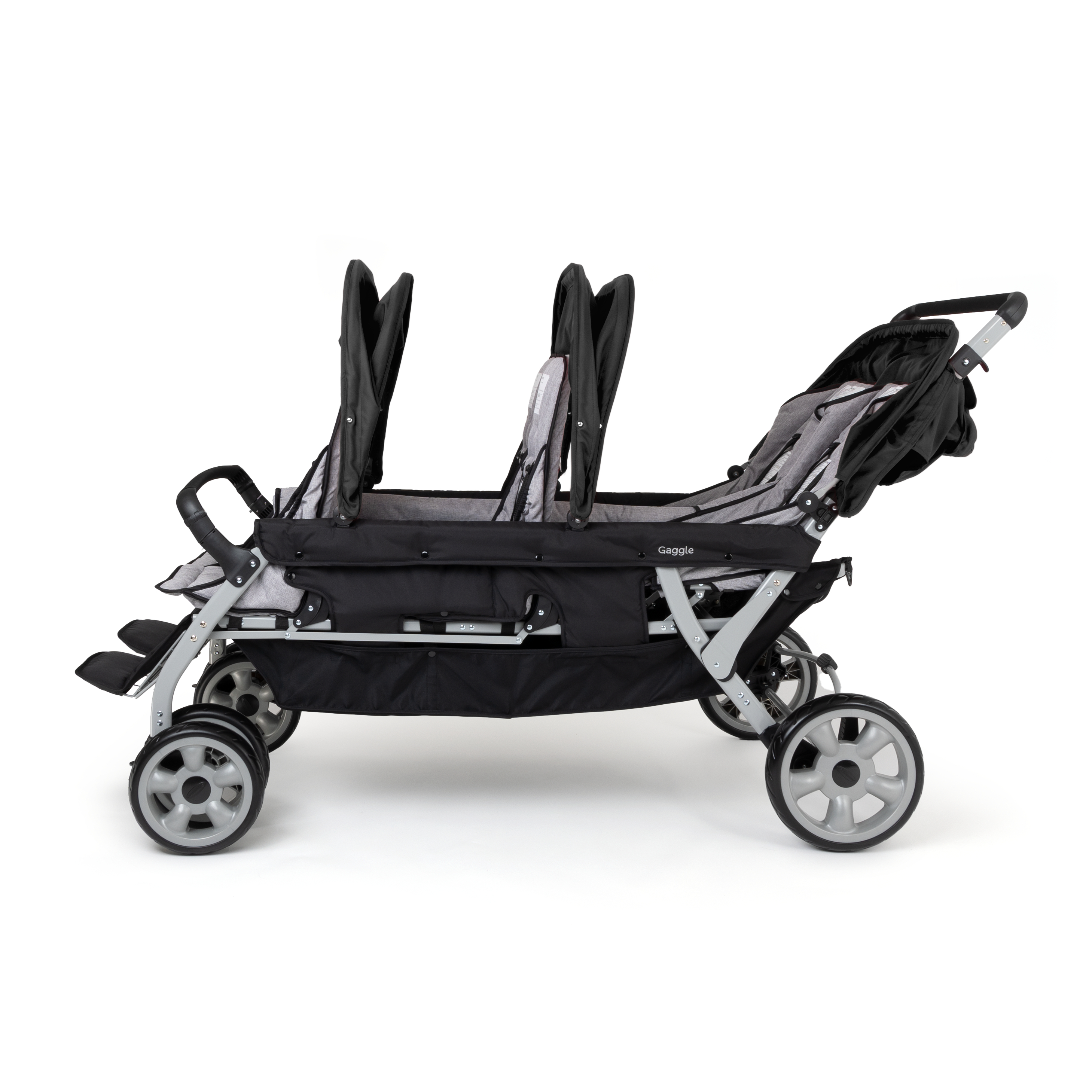 Gaggle Jamboree Folding Stroller for 6 children - Black-0849801015208 Gaggle Jamboree Folding Stroller for 6 children - Black