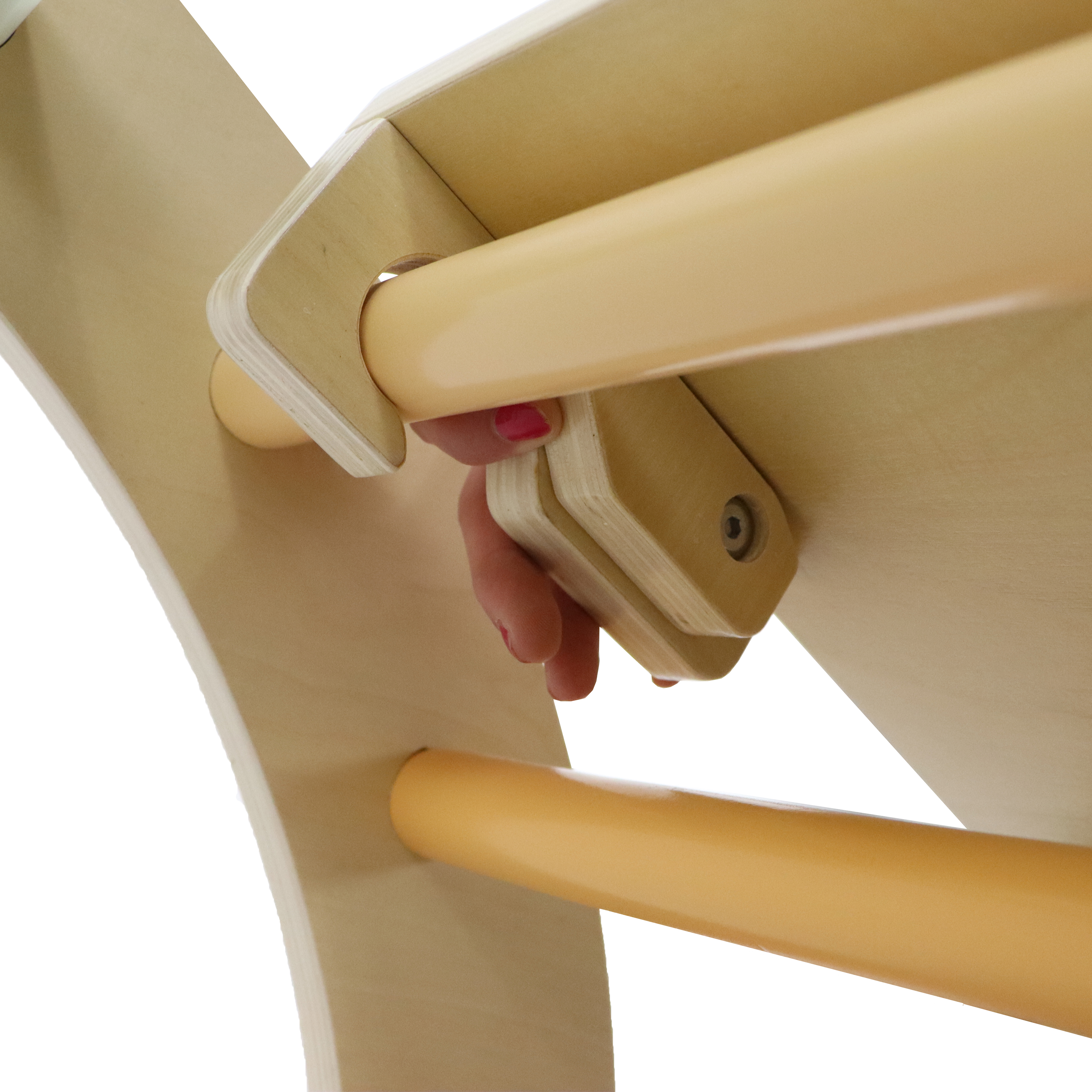 Sunny Charlie 3-in-1 Wooden Climbing Triangle with Climbing Wall and Rocker - Pastel