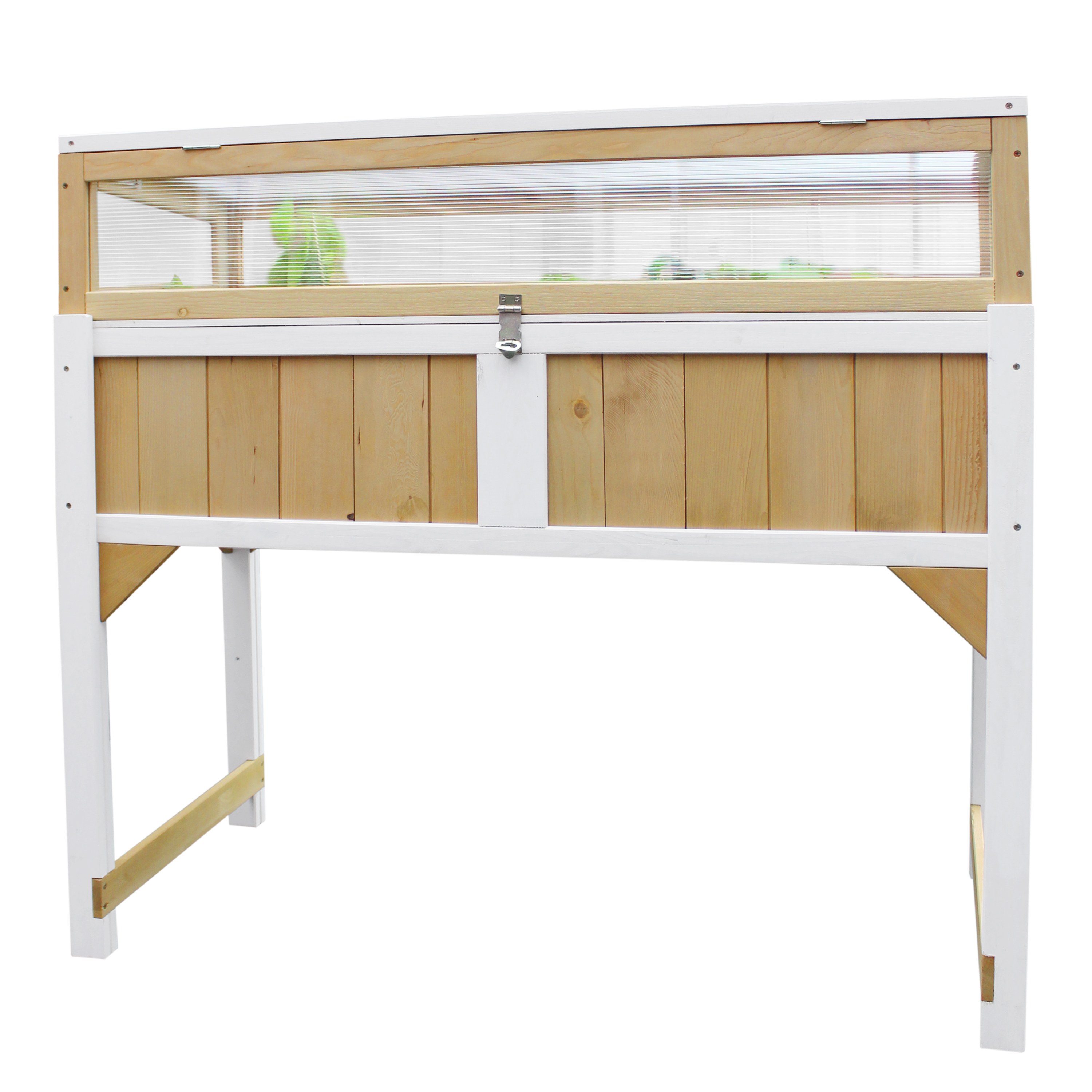 AXI Gardening Table with Greenhouse and ground cloth - Brown/White