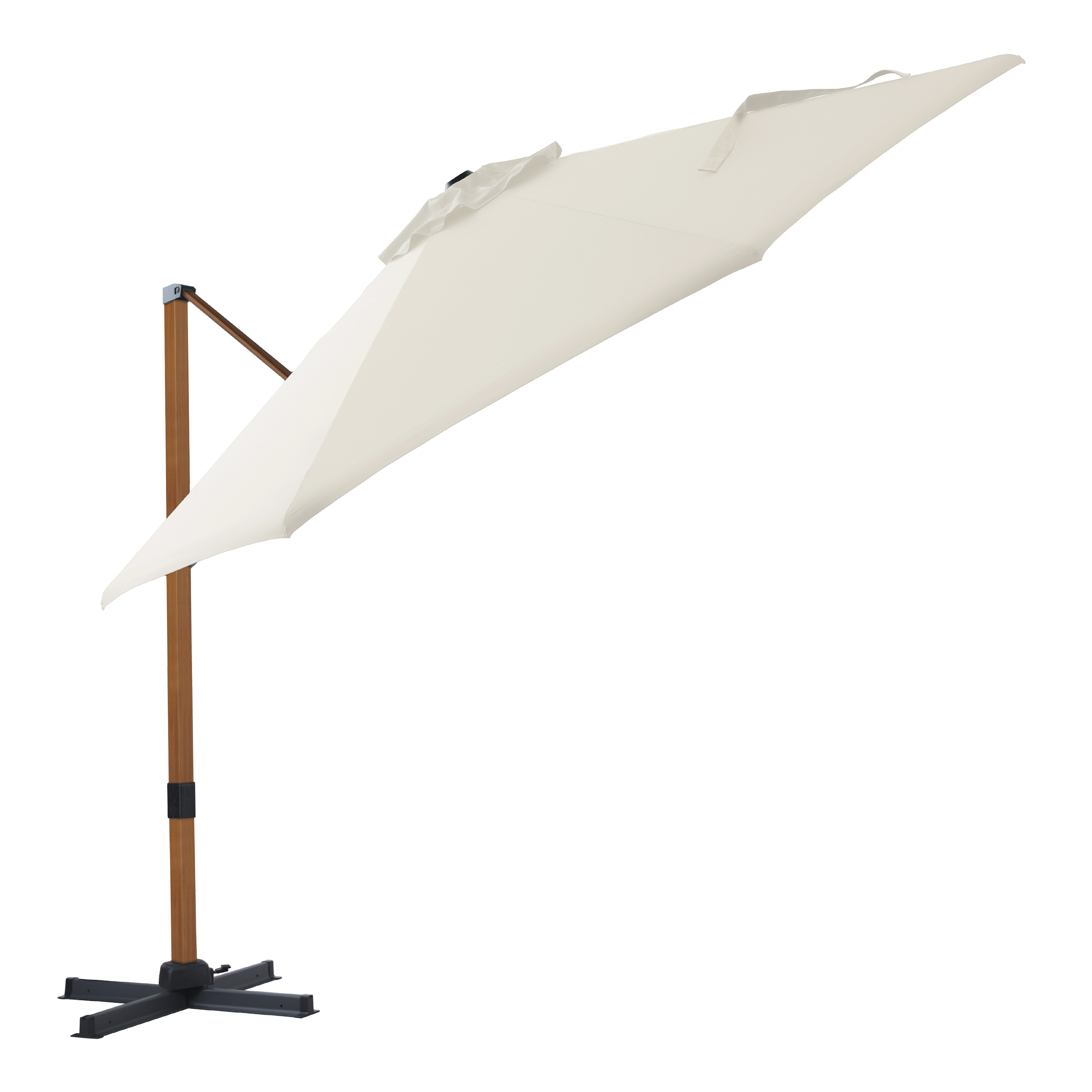 AXI Cyrus Premium Zweefparasol Ã˜ 300cm Houtlook/beige