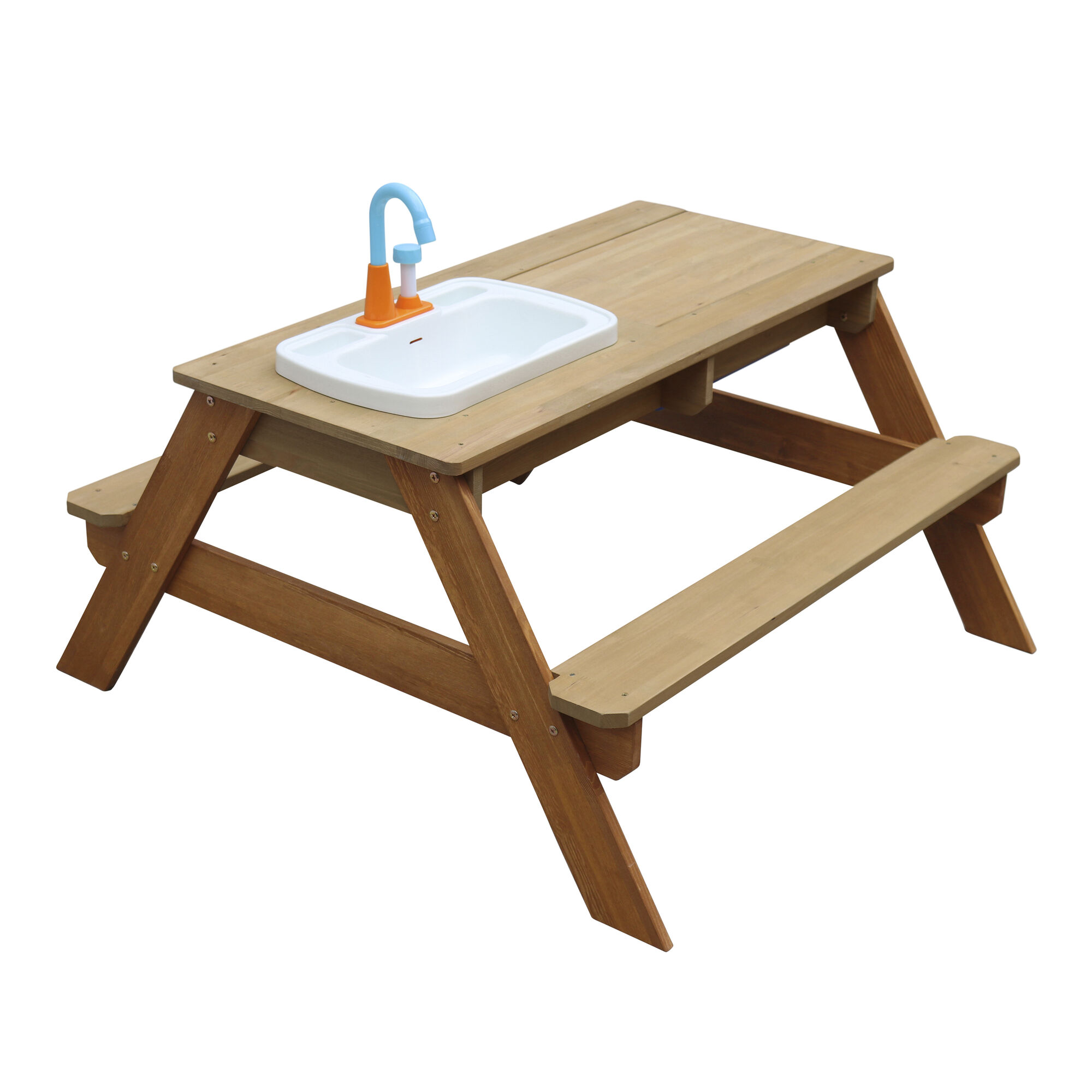 AXI Emily Zand & Water Picknicktafel met Speelkeuken wastafel Bruin