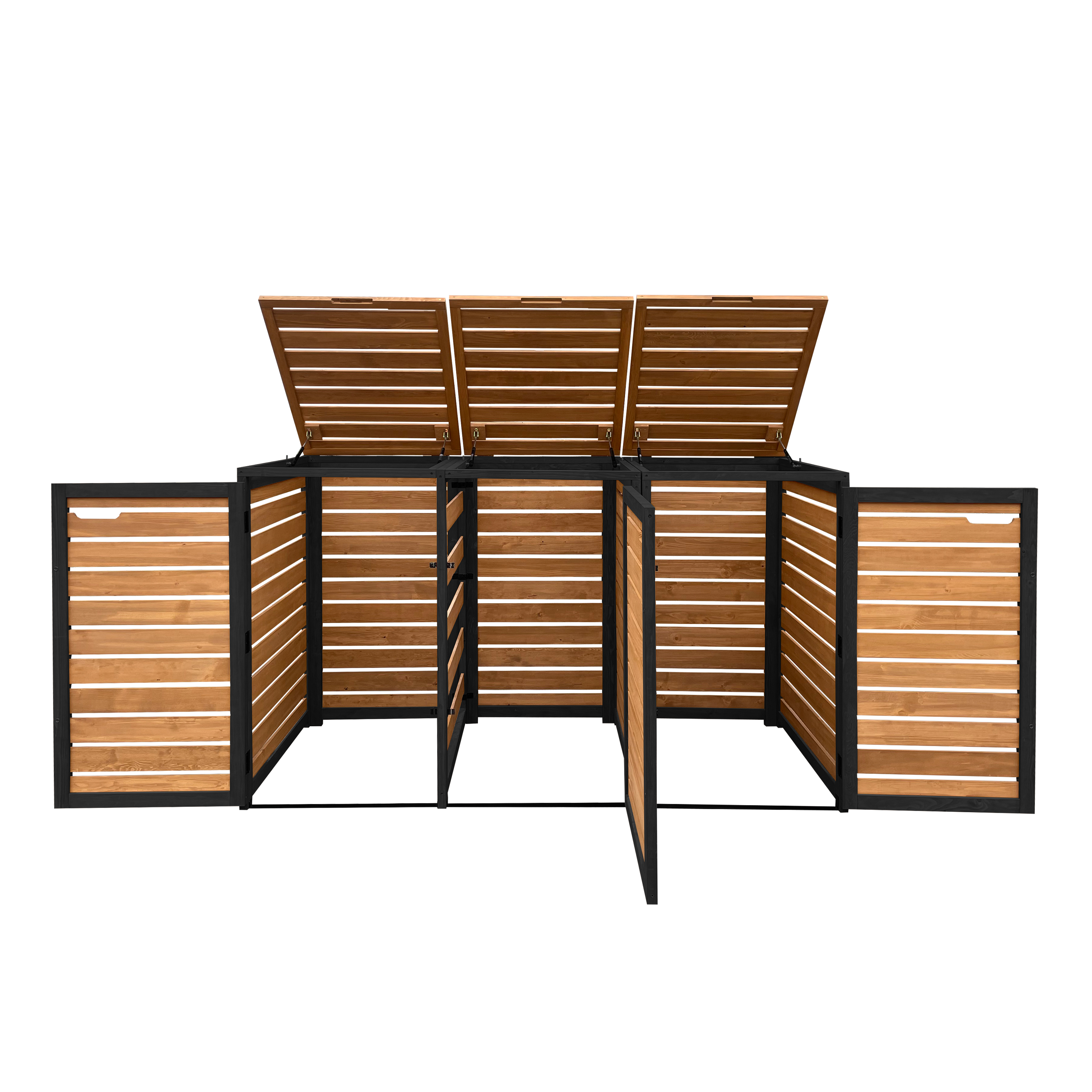 AXI Lex Wooden Bin Storage Brown/Black - 3 bins