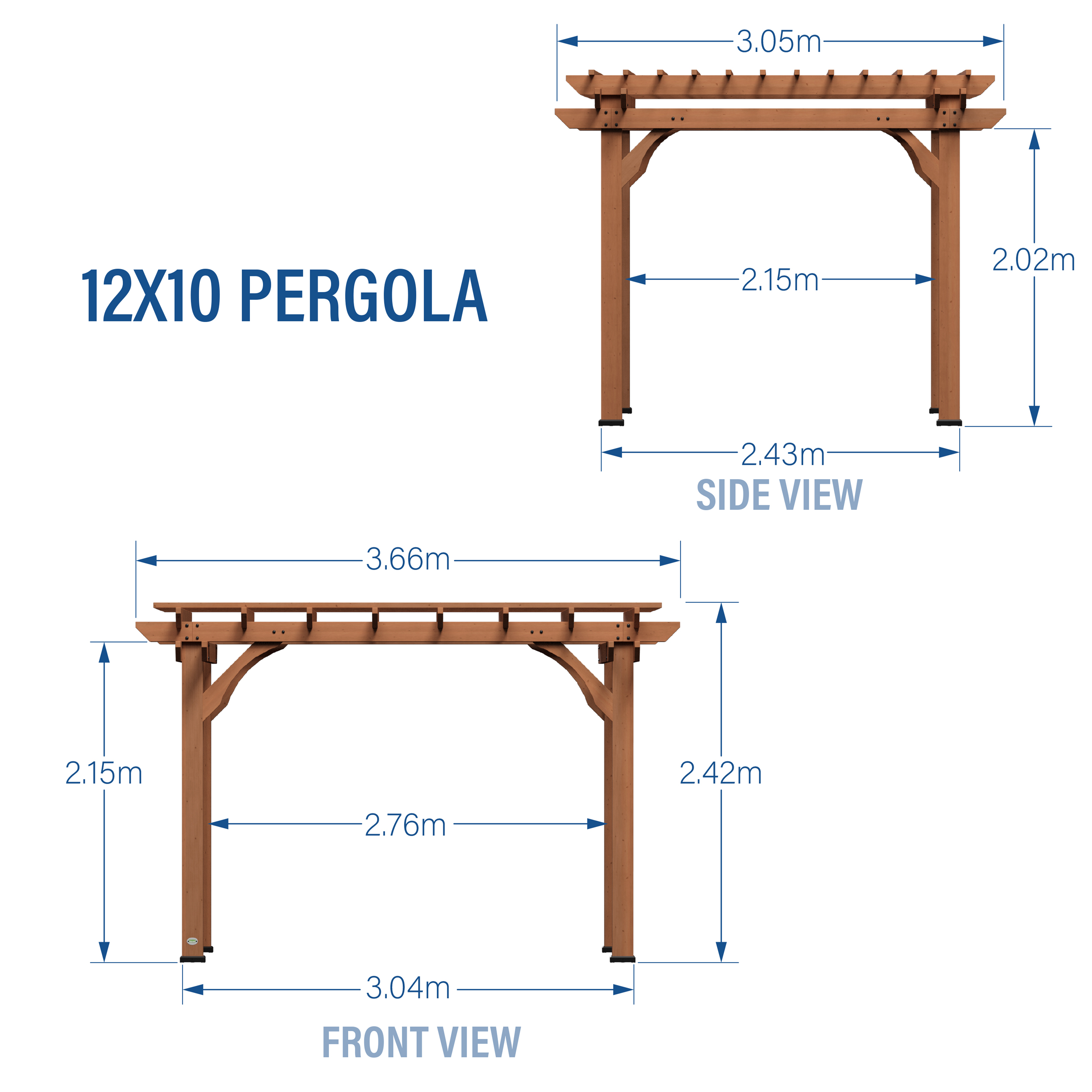 Backyard Discovery Pergola van hout 305 x 366 cm