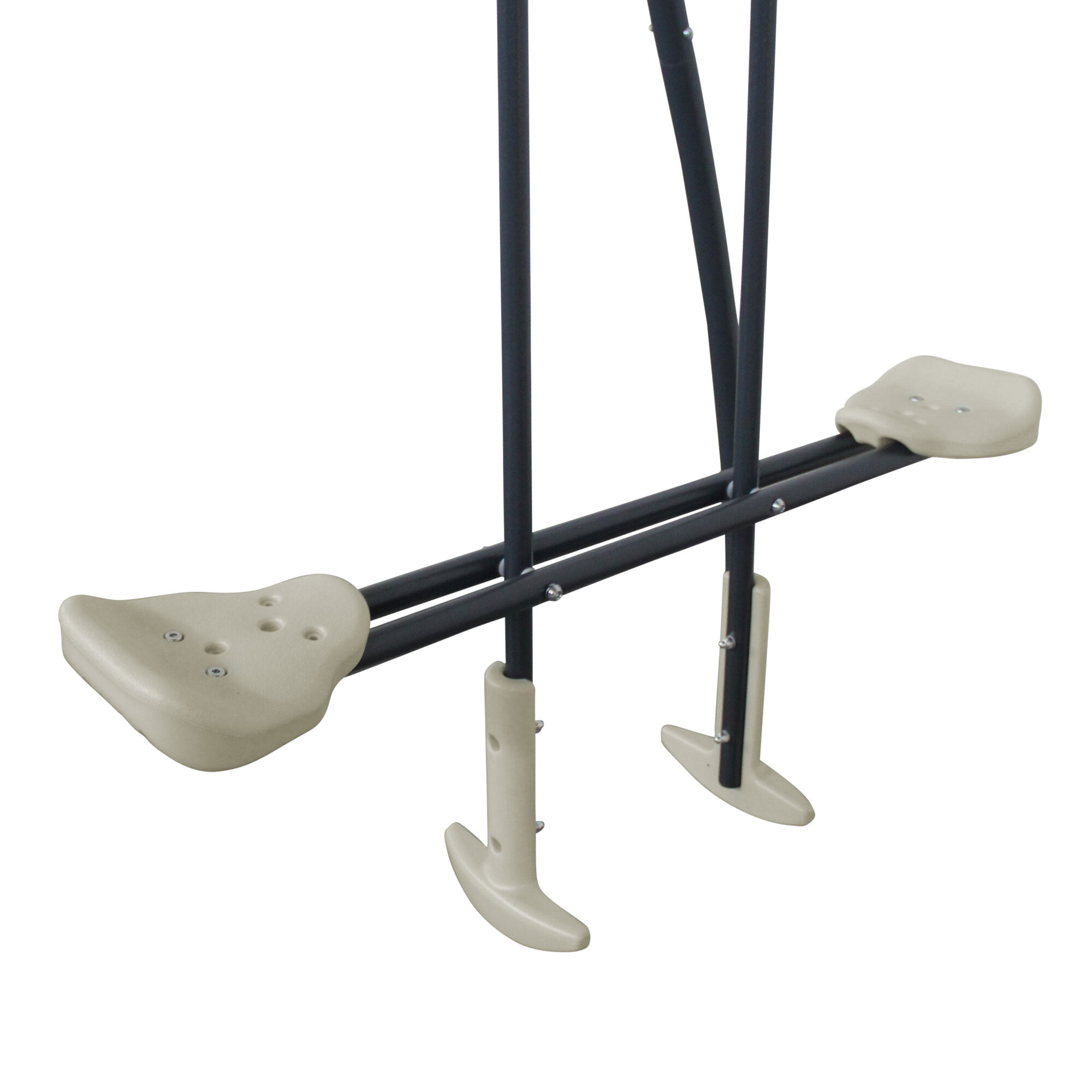 AXI Metalen Schommelset met een en Tweepersoons schommel Antraciet/creme