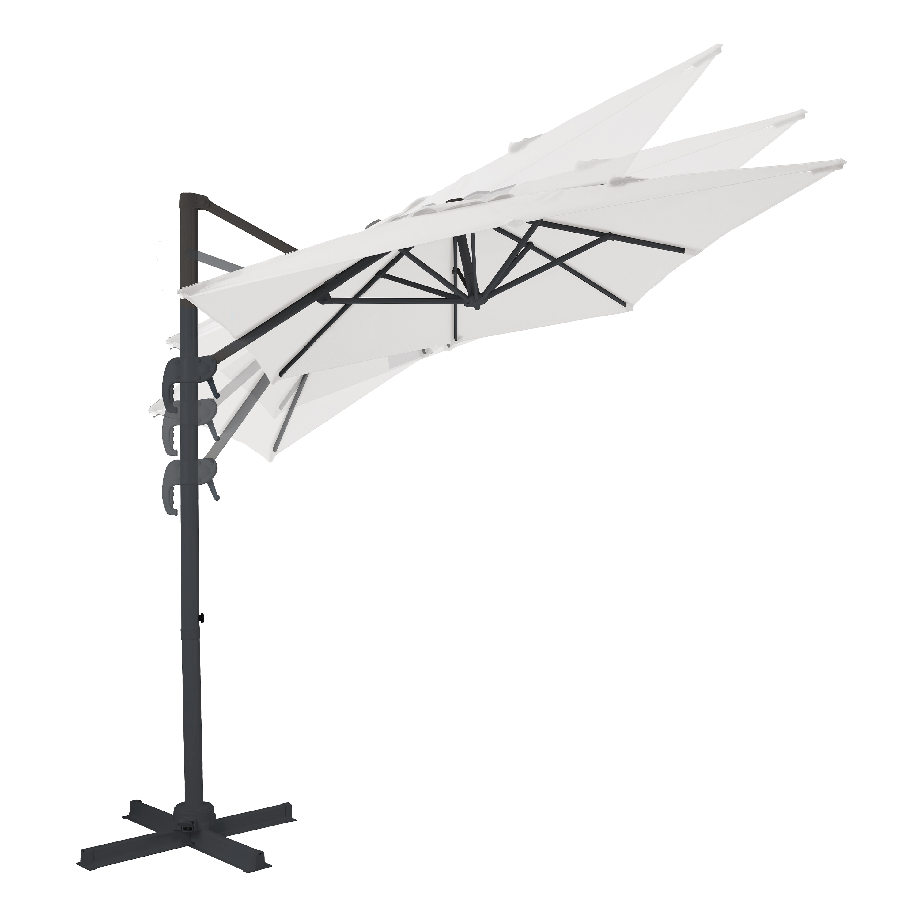 AXI Coco Floating Parasol 200x300 Anthracite/Beige
