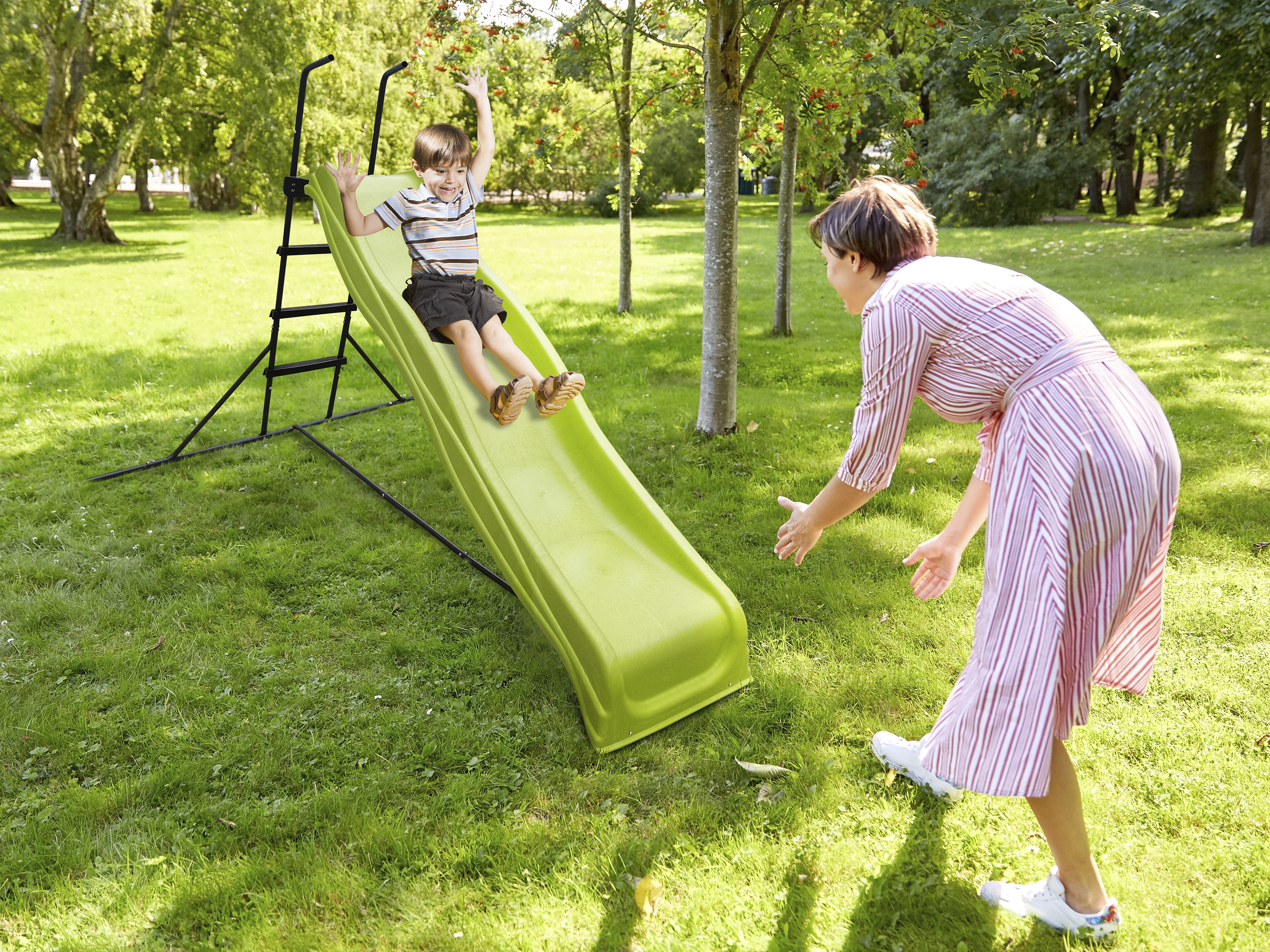 AXI Freestanding Slide 220cm - Lime Green/Anthracite