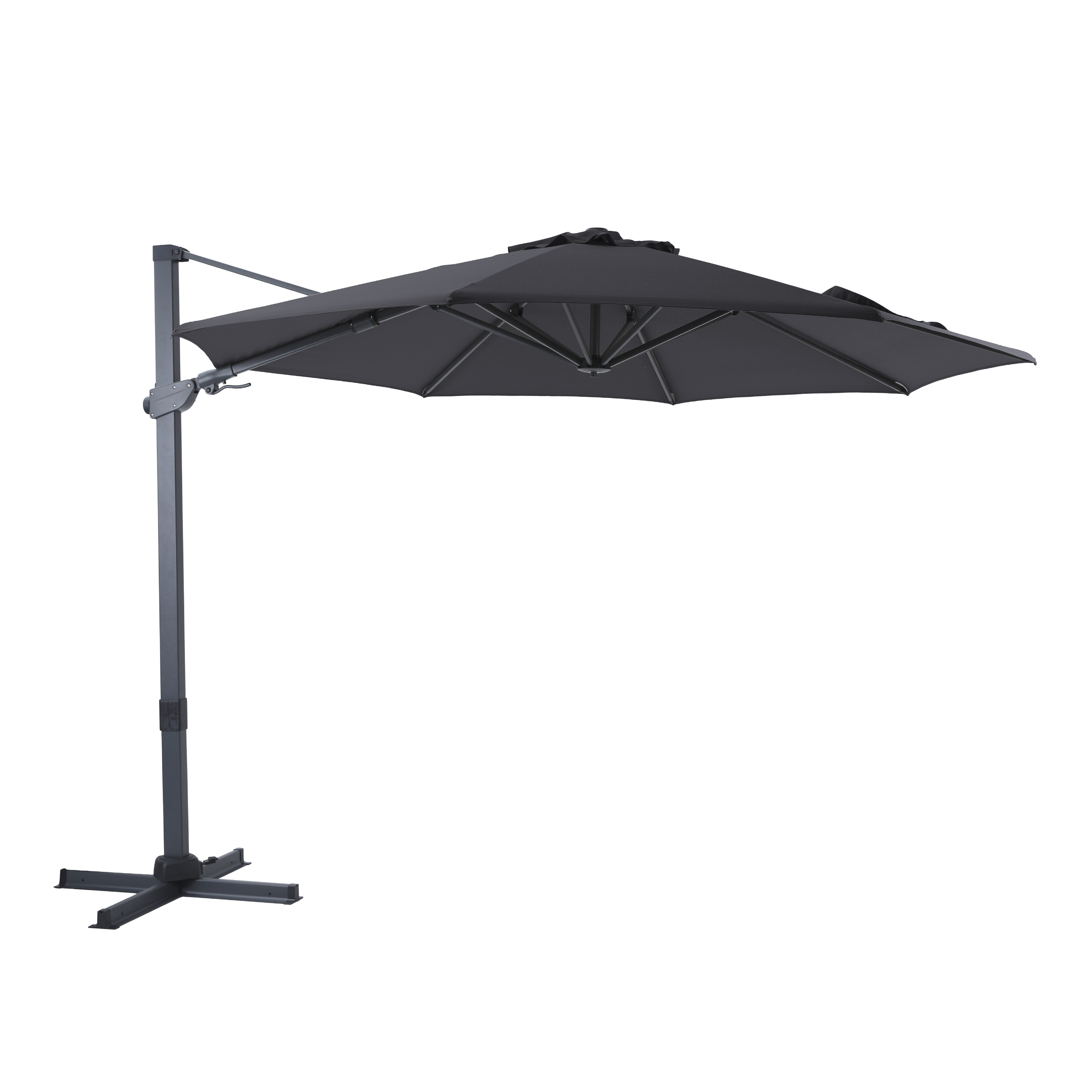 AXI Cyrus Premium Zweefparasol Ã˜ 300cm Antraciet/grijs 