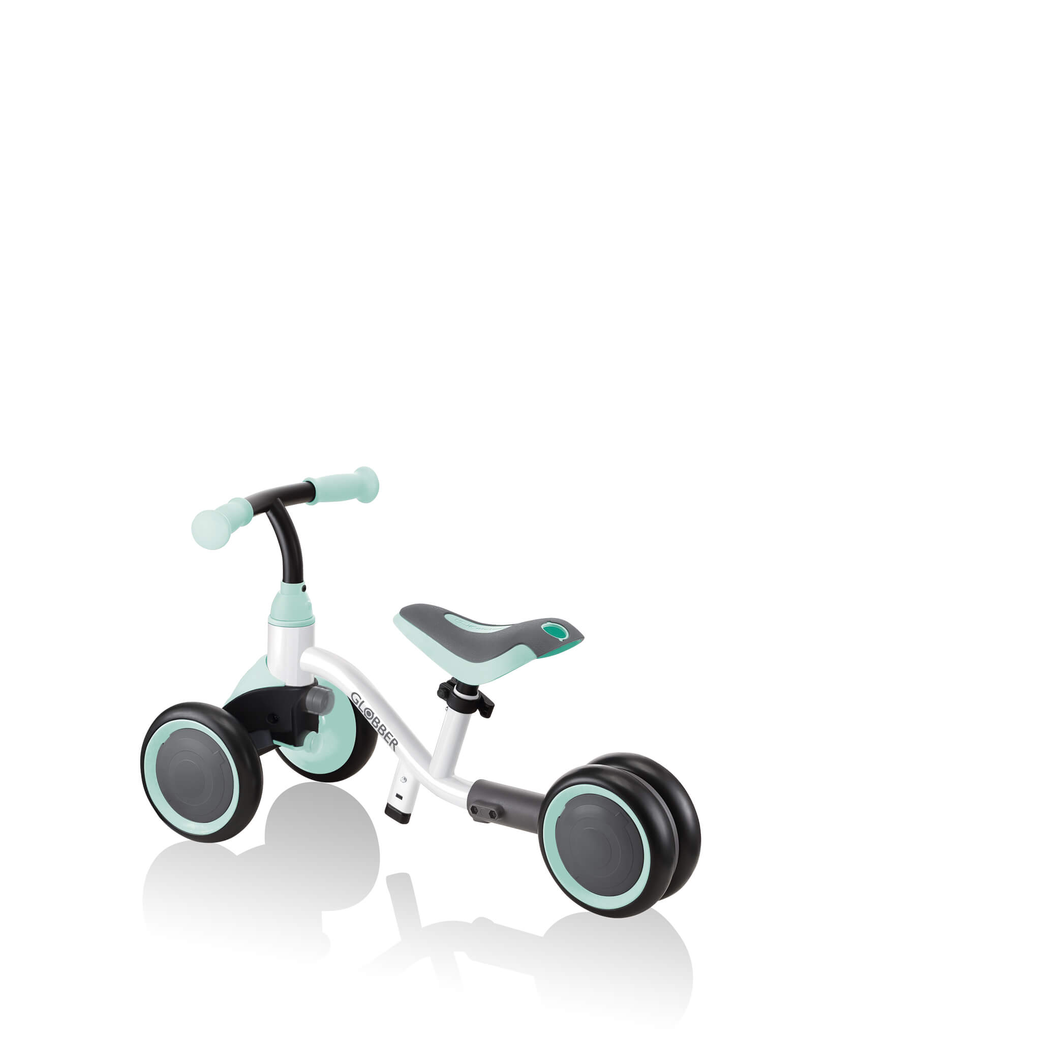 Globber Learning Bike 3-in-1 Leerfiets Wit Pastel Mint-4895224405771 Globber Learning Bike 3-in-1 Leerfiets Wit Pastel Mint