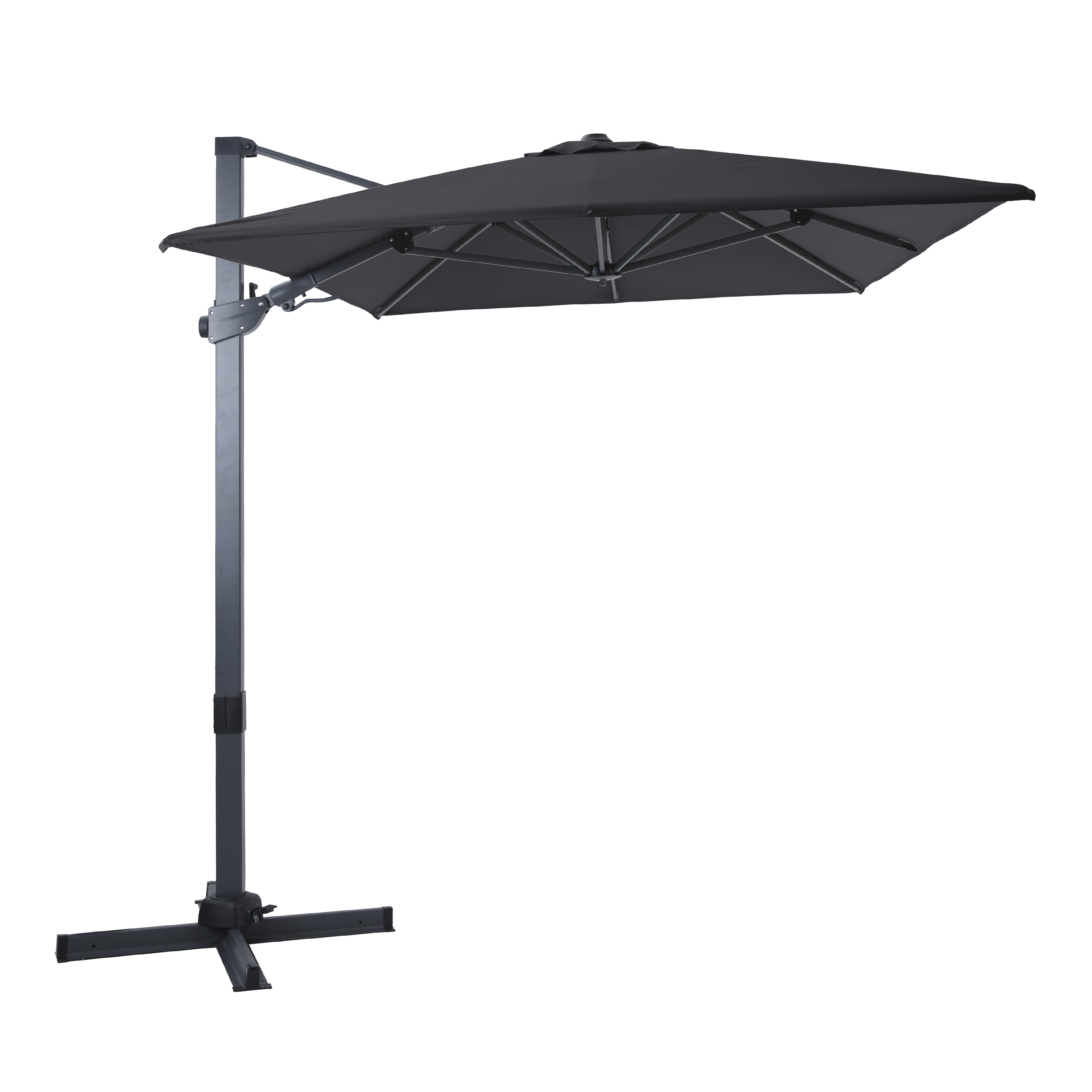 AXI Milad Premium Zweefparasol 200x300cm Antraciet/grijs 